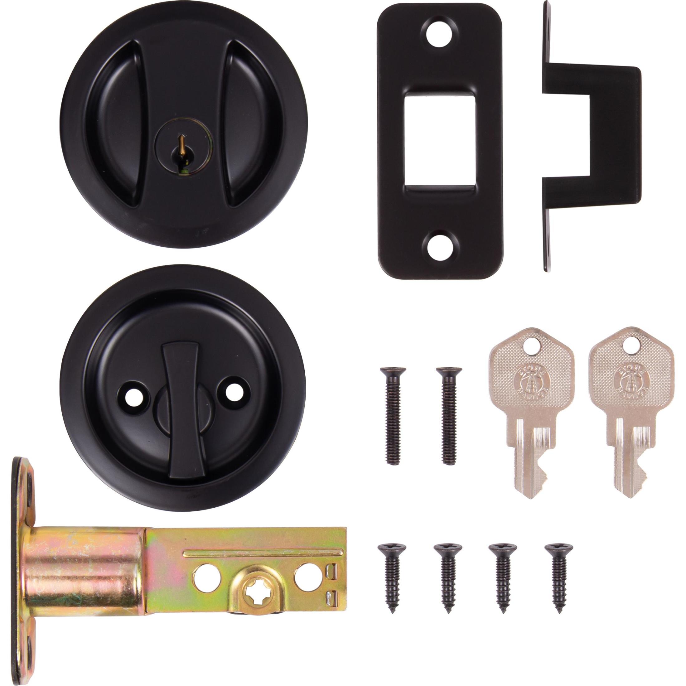 Round Pocket Door Lock Entry