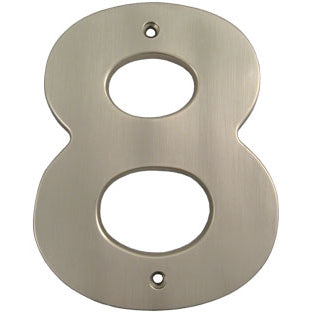 Stone Harbor Hardware Contemporary House Number, #8, 5 Inches, Satin Nickel