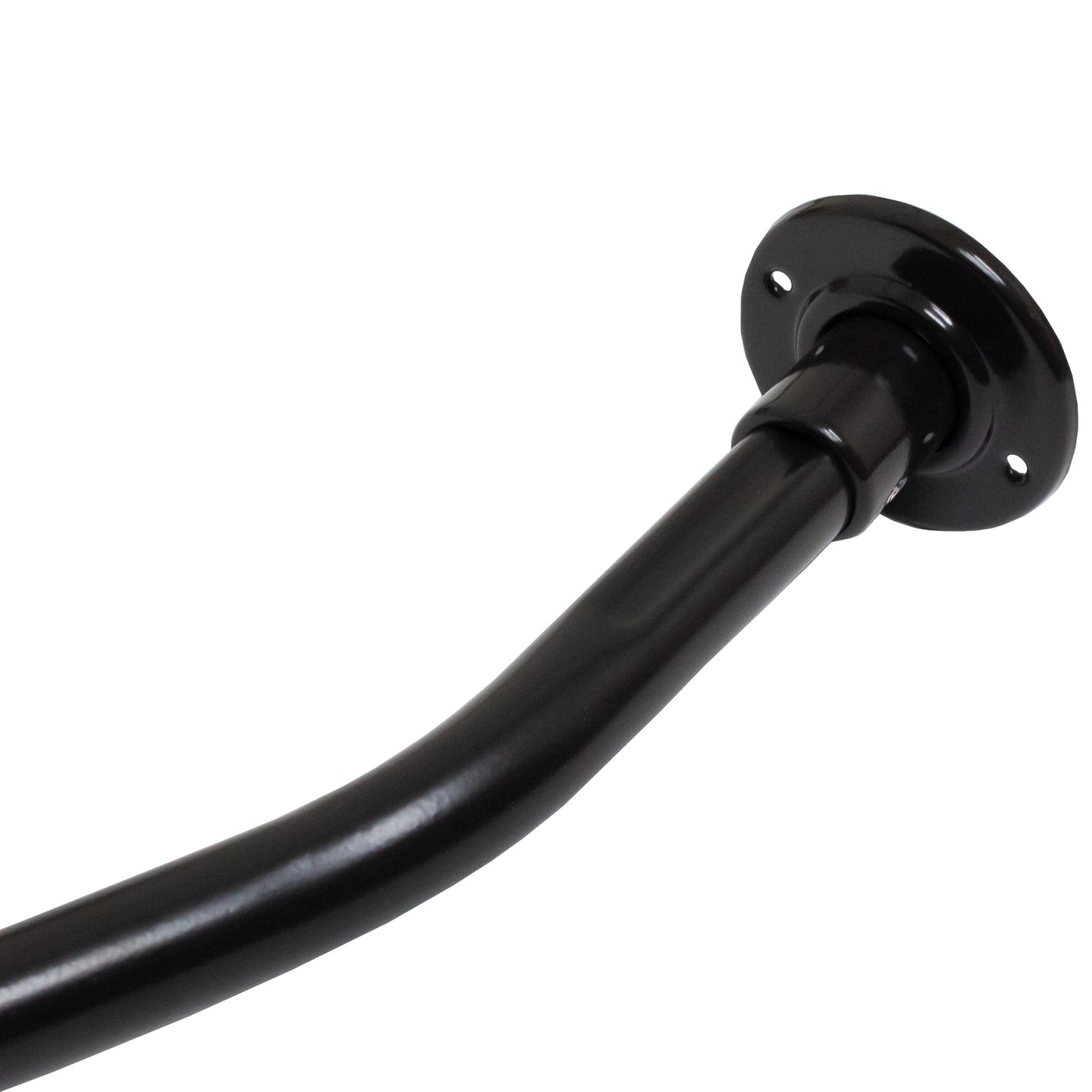 Stone Harbor Hardware Curved Shower Rod, 5 Feet, 3" Diameter Rose, Exposed Screws, Dark Bronze