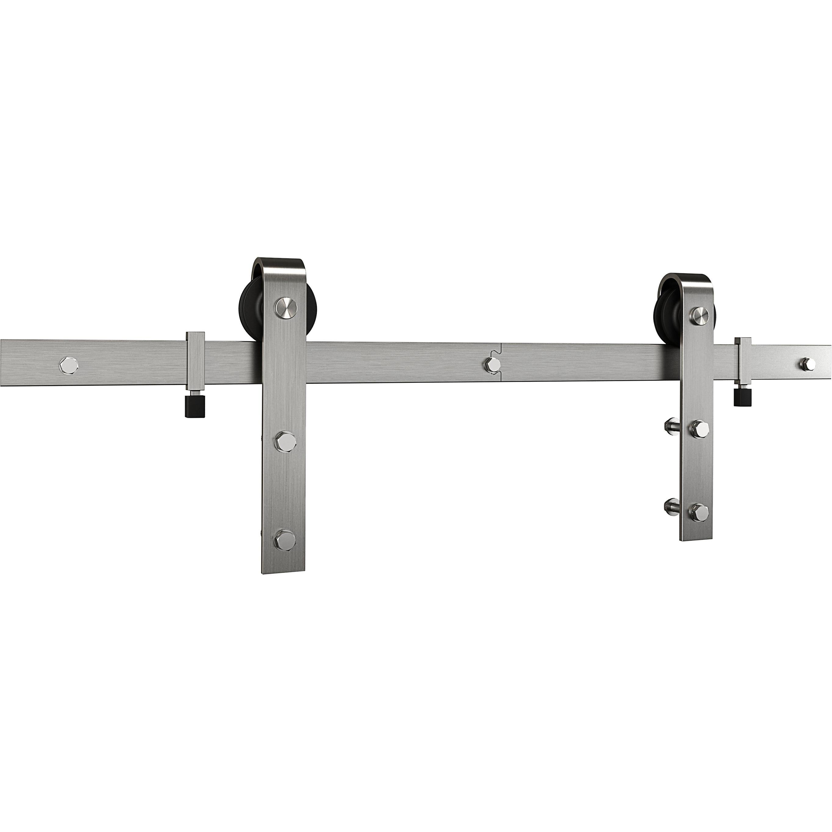 National Hardware - 928 72" 2 piece Classic Interior Barn Door Kit - Satin Nickel