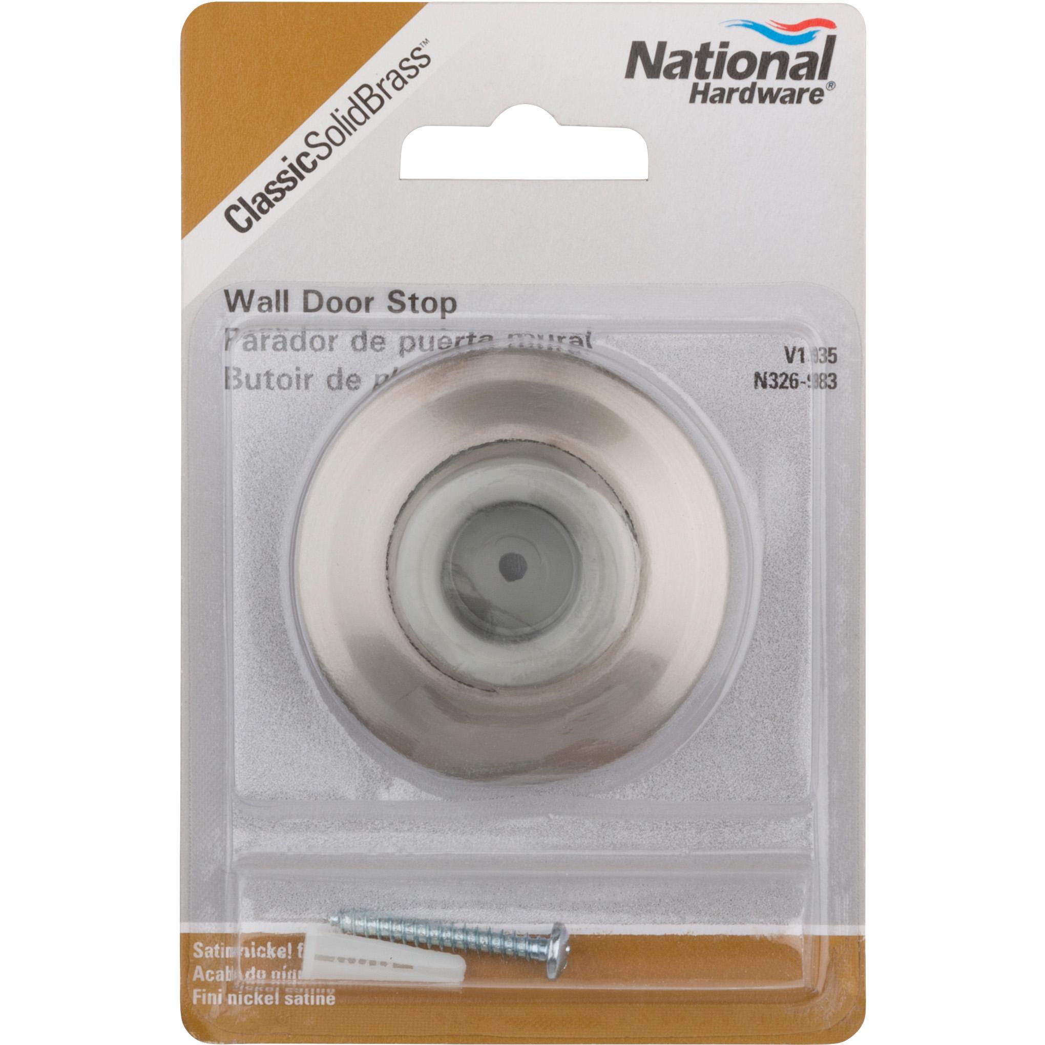 National Hardware - V1935 Brass Wall Door Stop - Satin Nickel