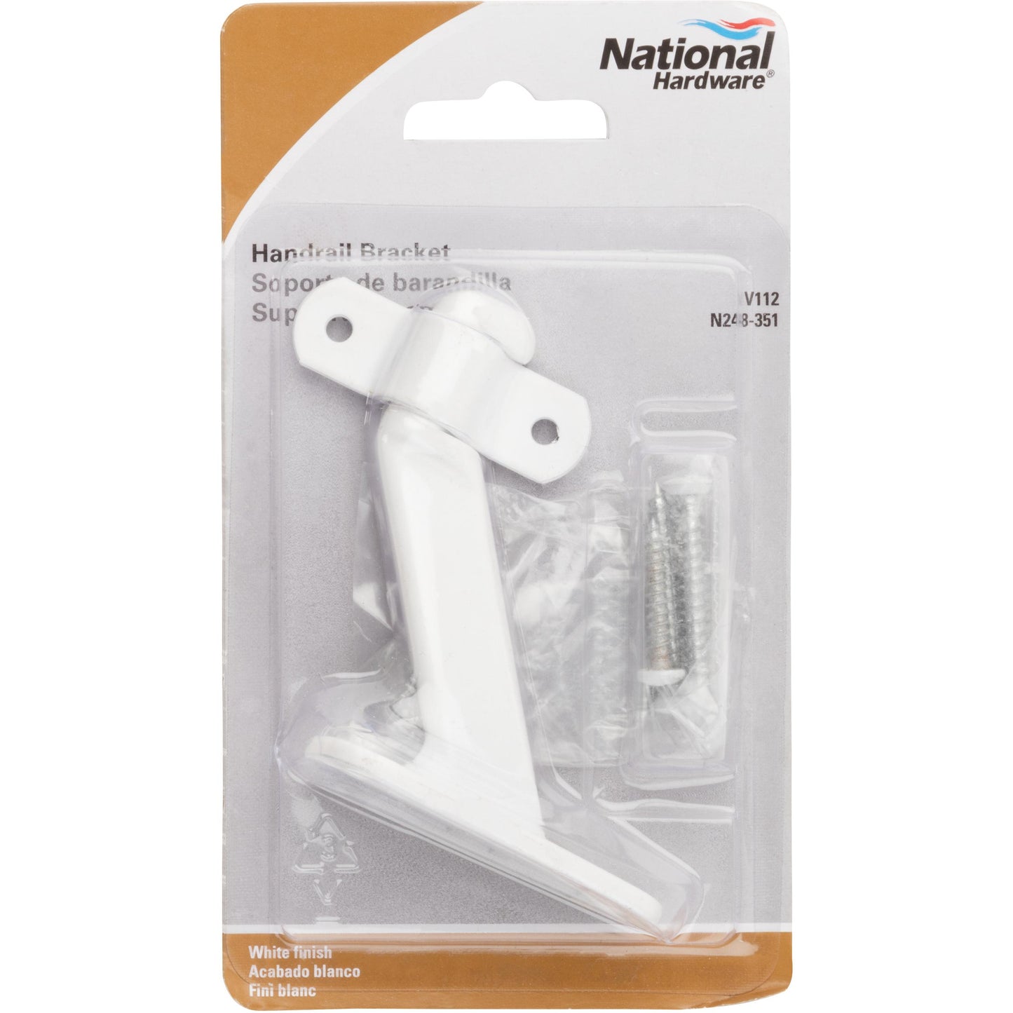 National Hardware - V112 Handrail Bracket - White