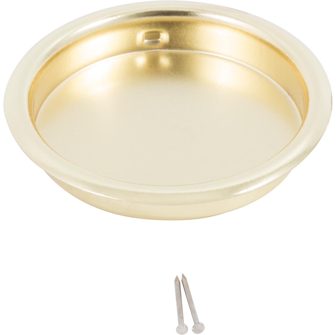 Stone Harbor Hardware Flush Door Pull, 2-1/8 Inches, Polished Brass