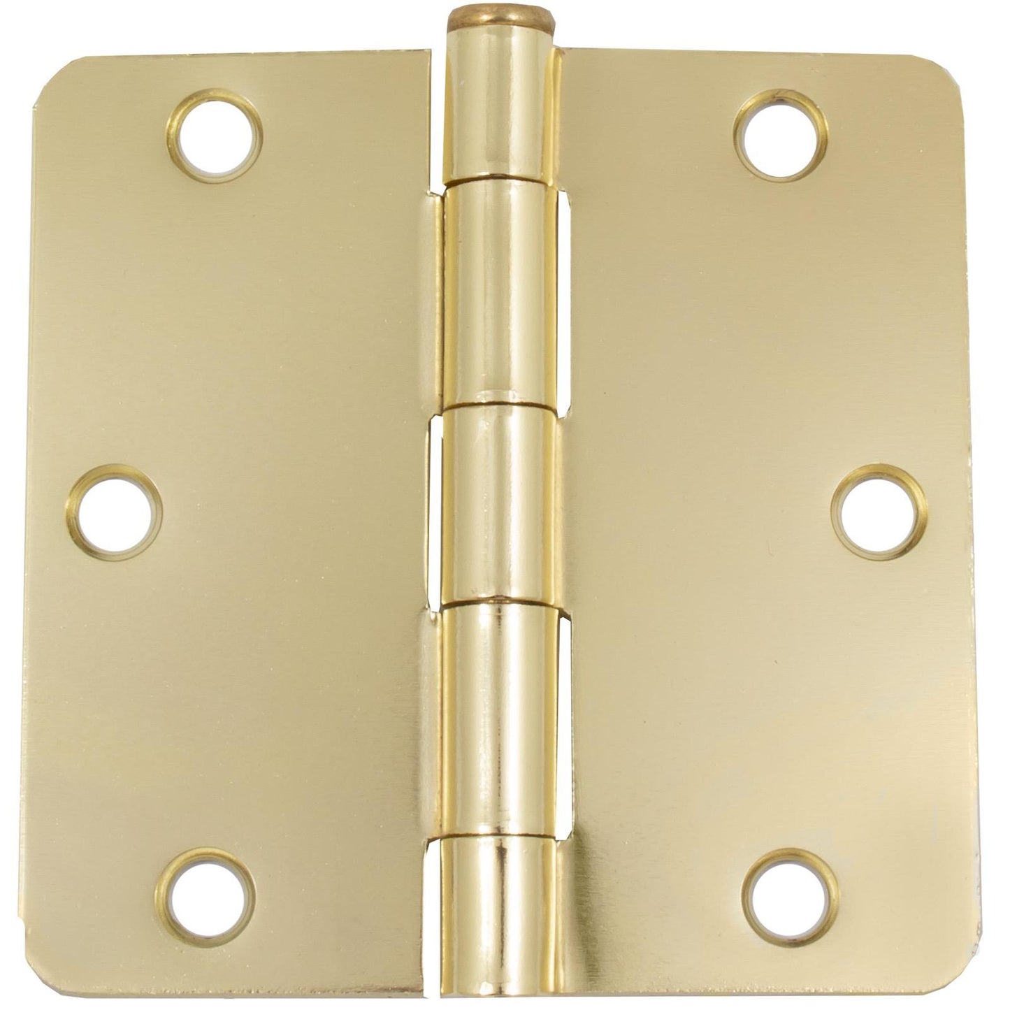 Stone Harbor Hardware Standard Hinge, 3-1/2 Inches, 1/4" Radius Corner, Bulk Pack (100 Each), Satin Bright Brass