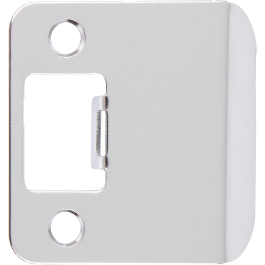 Stone Harbor Hardware Round Corner Extended Lip Strike, 2-1/4" x 1-3/4", (2-1/4" Overall Length), Polished Chrome