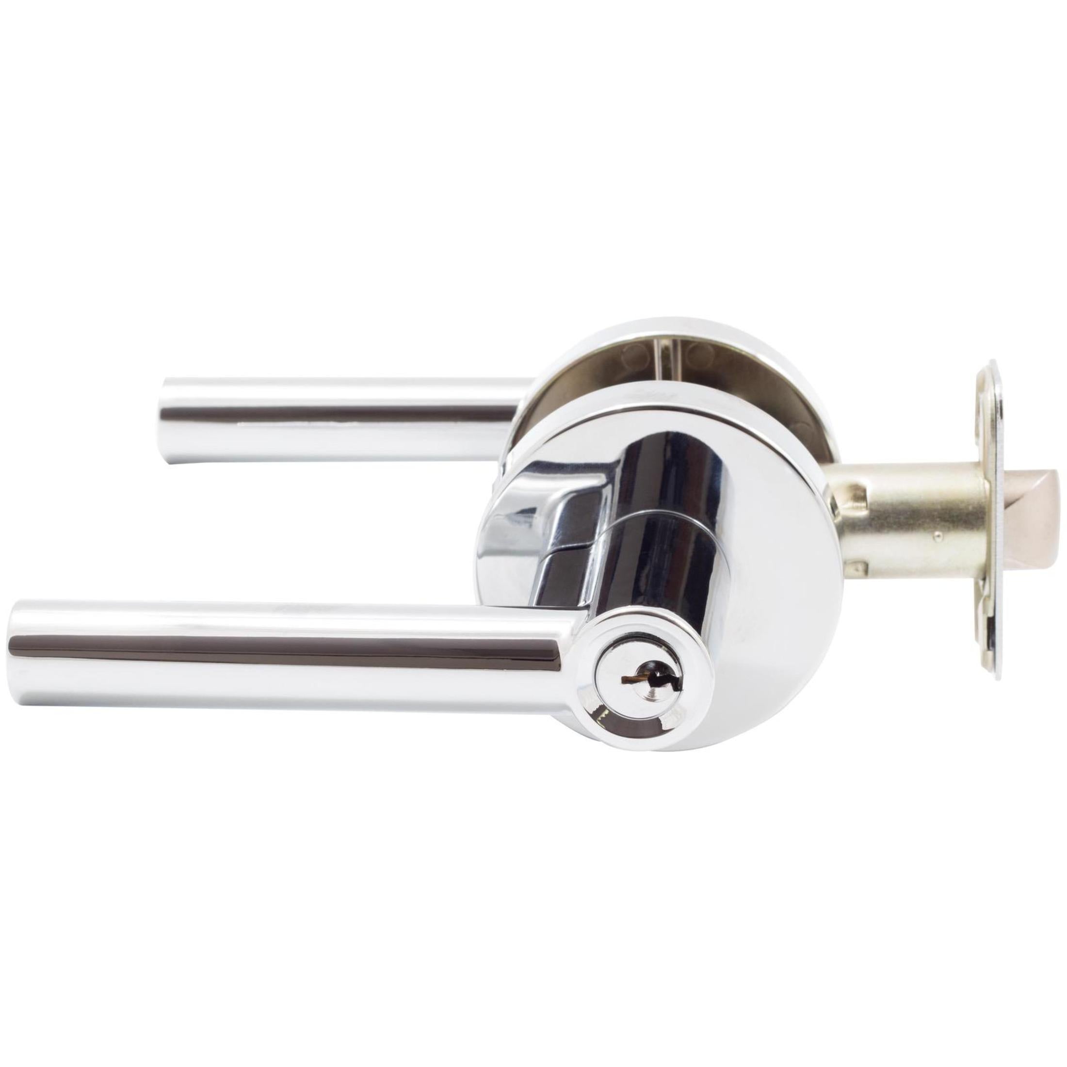 Zurich Door Lever with Round Rosette, Entry Function
