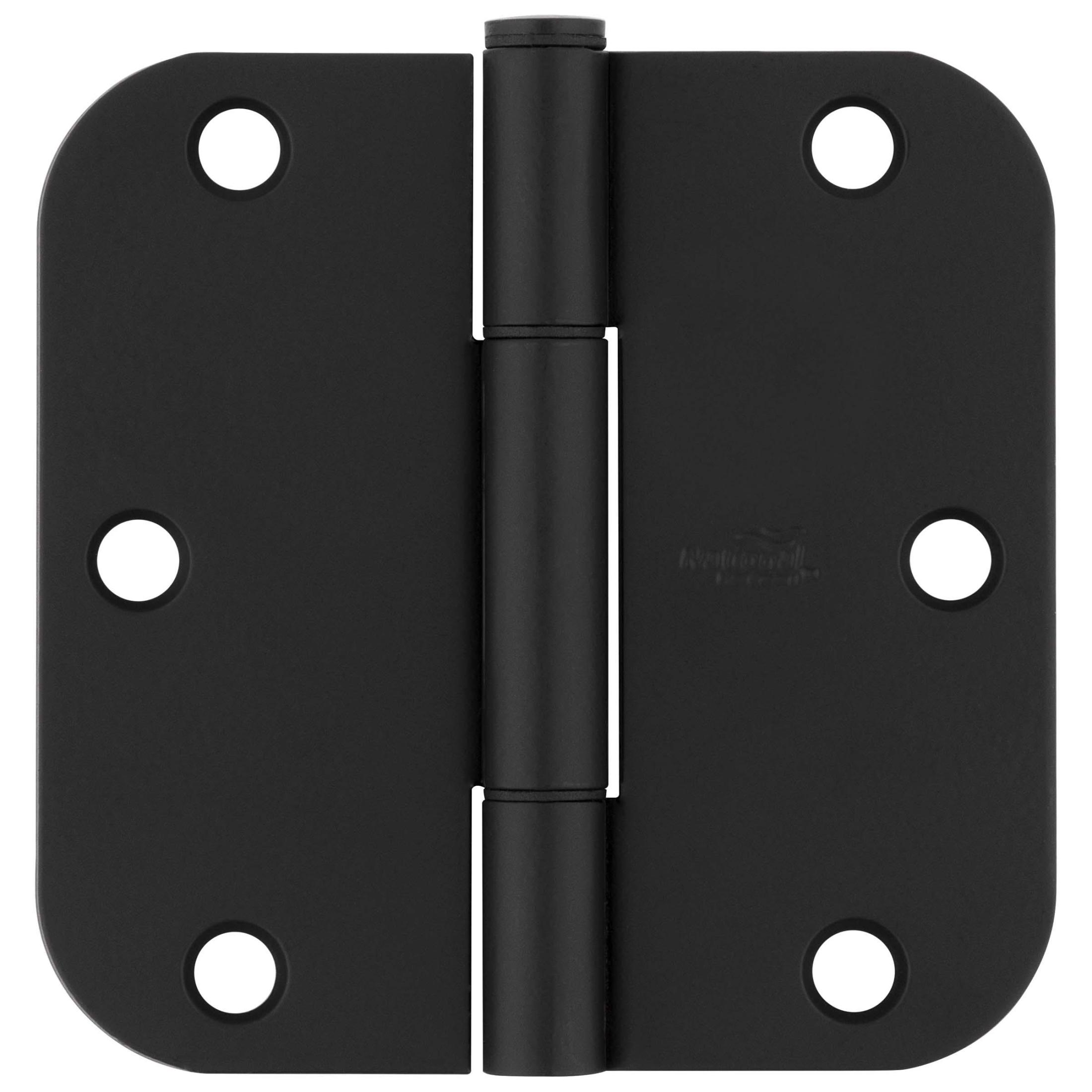 National Hardware - N830-447 525 3-1/2" 5/8R Squeak Guard Hinge, 3 pack - Matte Black