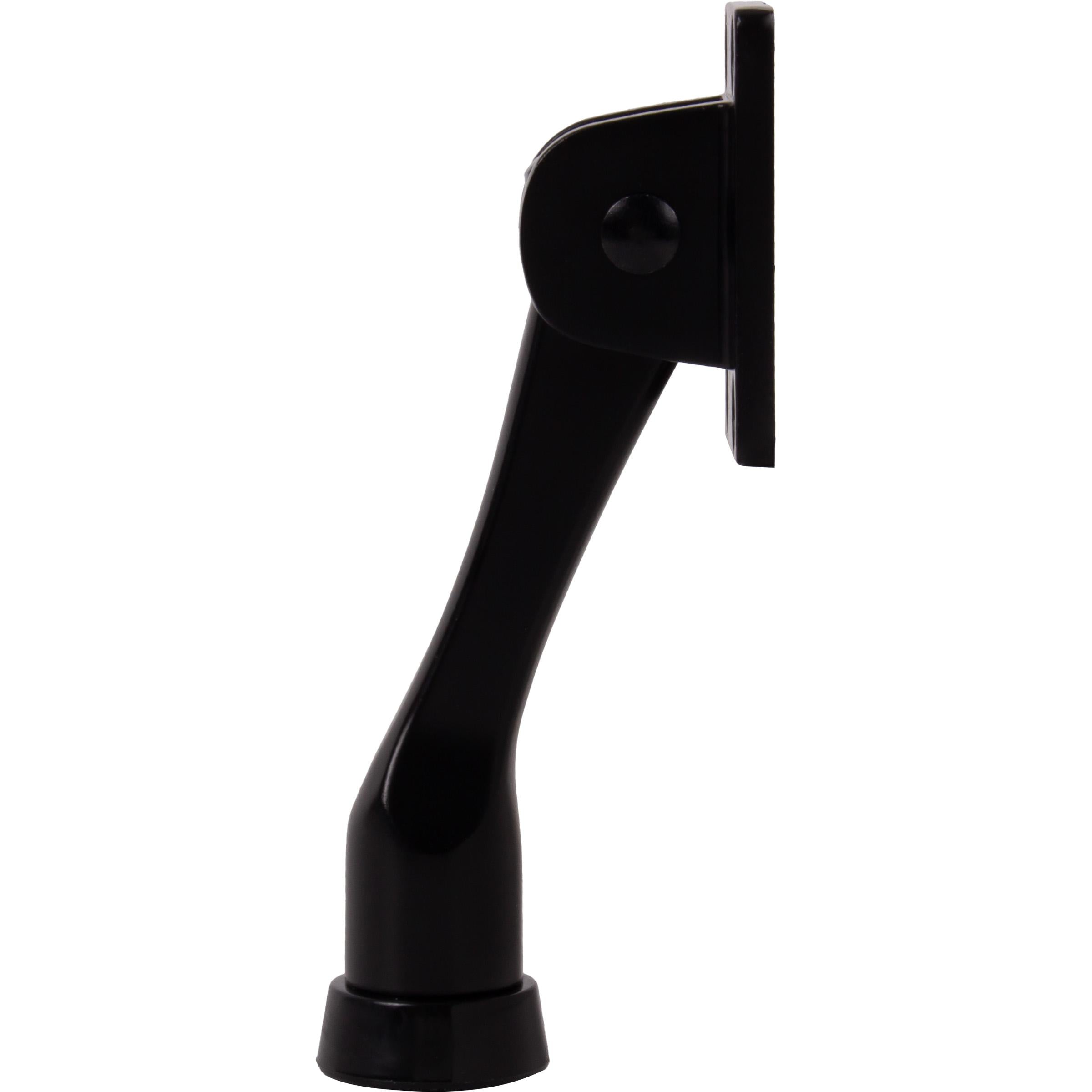 Stone Harbor Hardware Heavy-Duty Kick-Down Holder with 4 Screws, 4 Inches, Matte Black