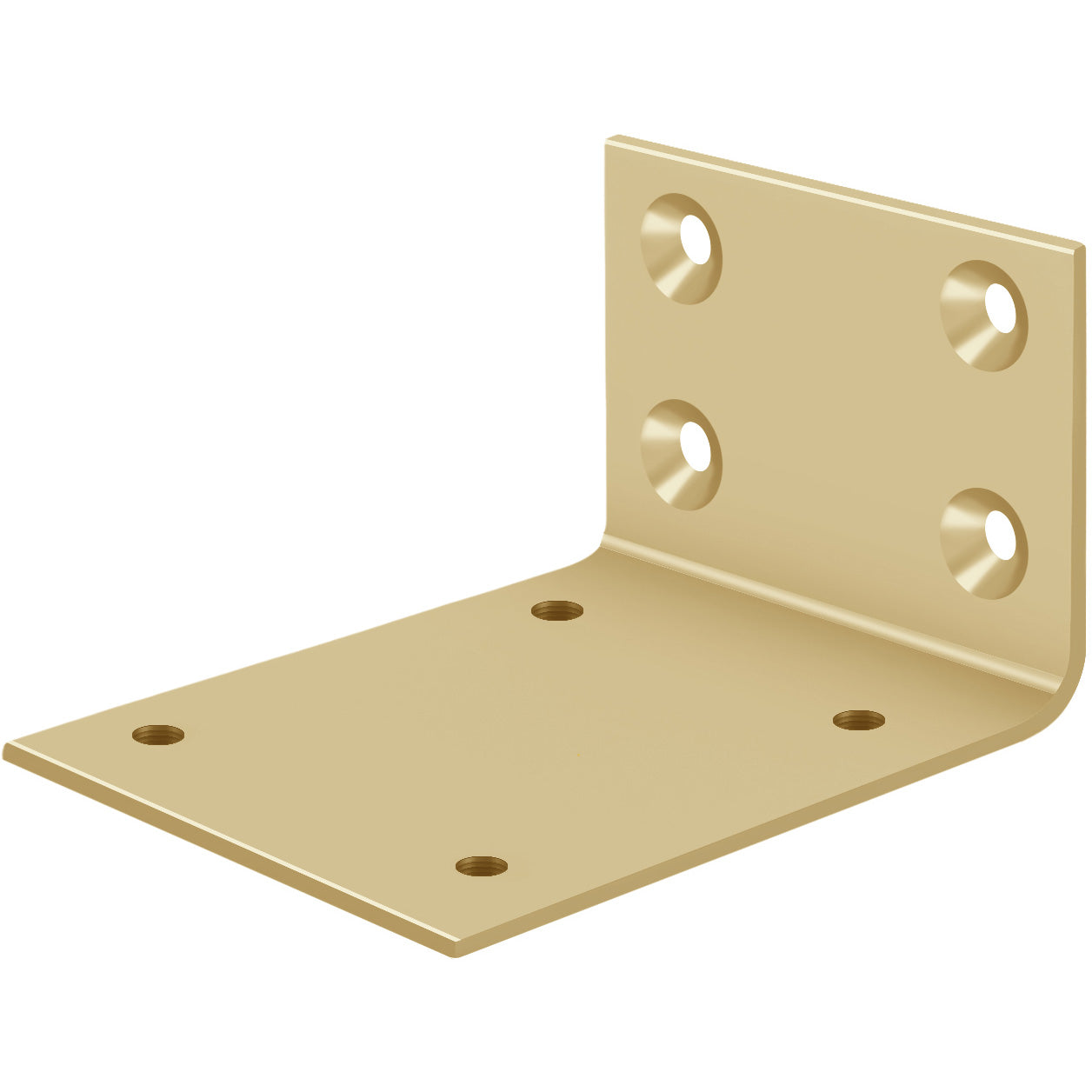 JB-DASH95U4 Jamb Bracket for Double Acting Floor Hinge - Satin Brass