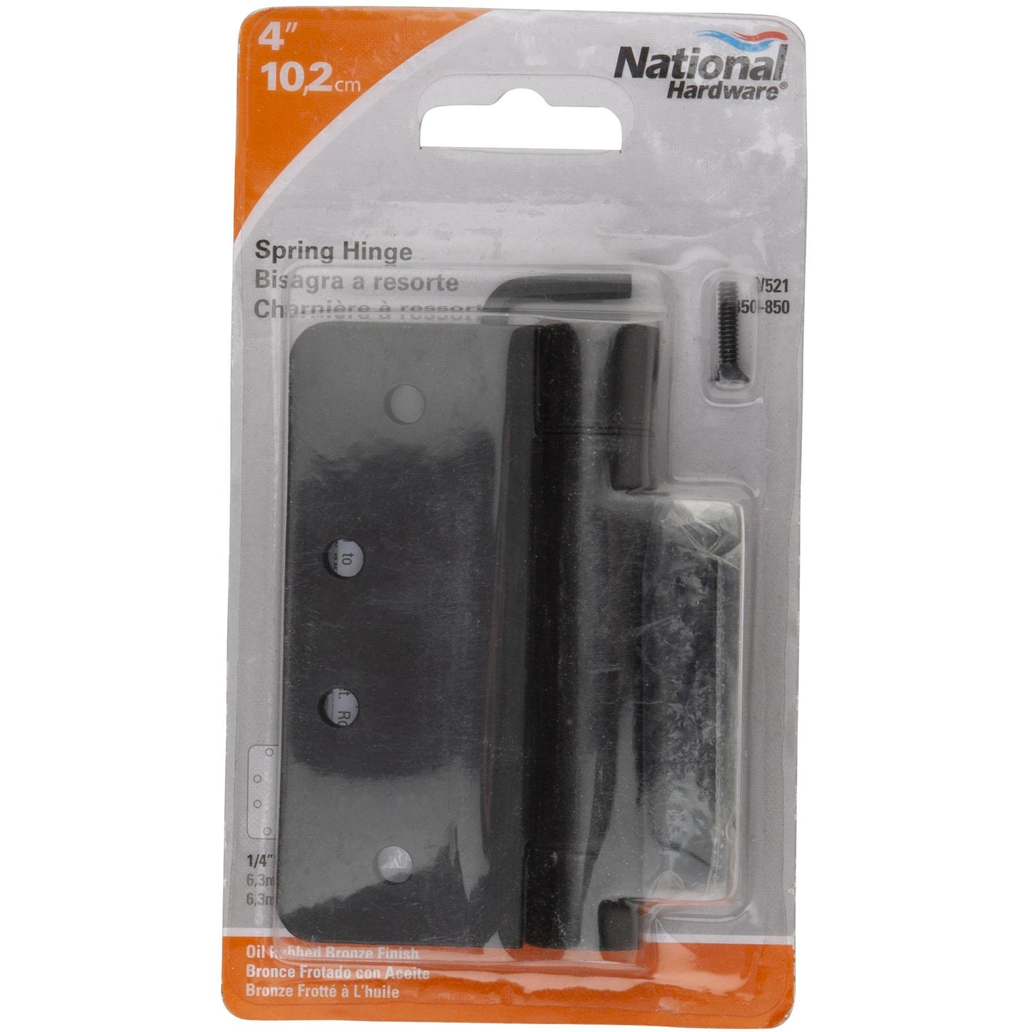 National Hardware - V521 4" 1/4R Spring Hinge - Oil-Rubbed Bronze