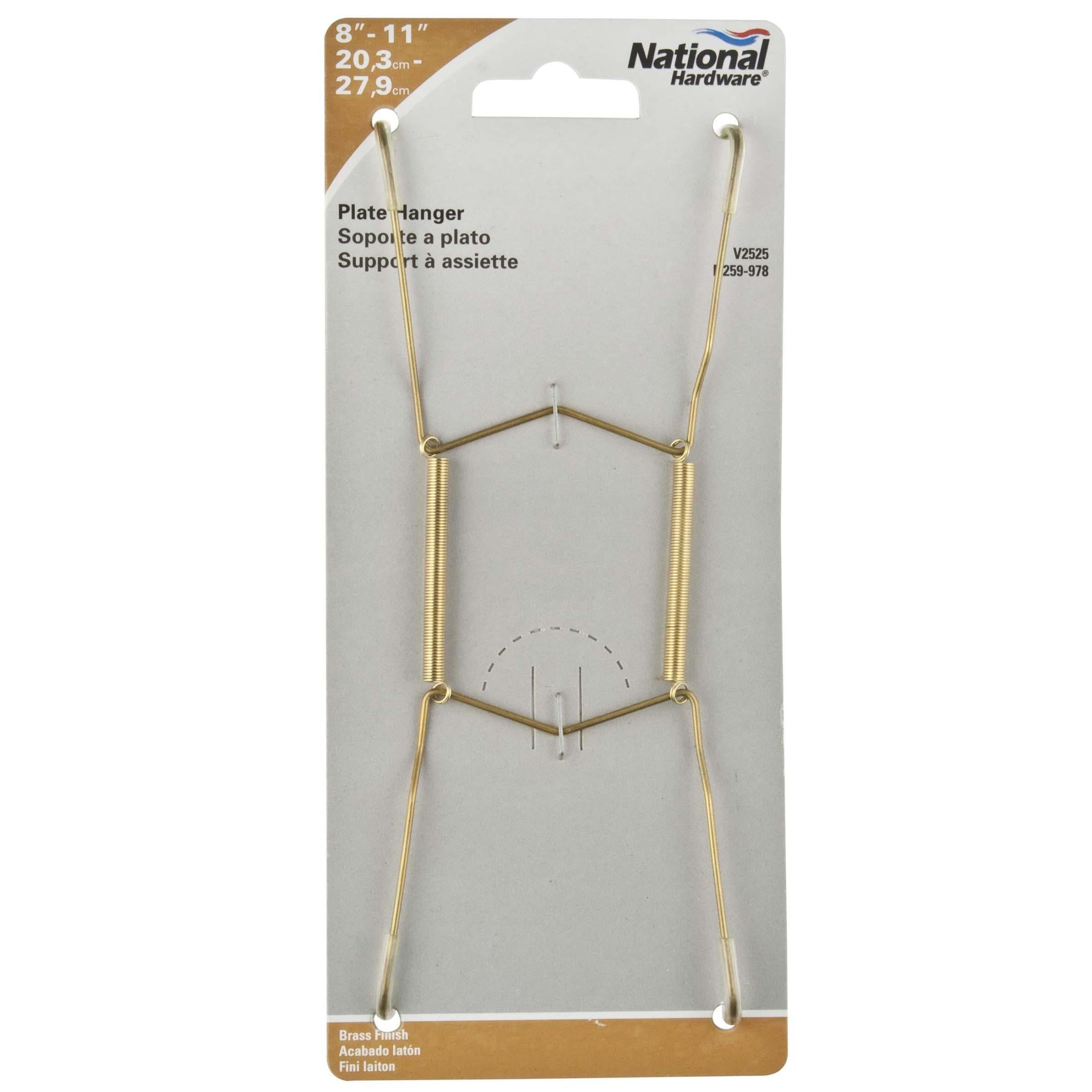 National Hardware - N259-978 V2525-0811 Adjustable 11" Decorative Plate Hanger - Brass