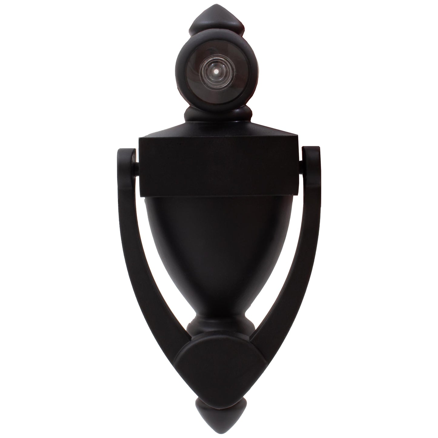 Stone Harbor Hardware Door Knocker with 180° Viewer, 5 Inches, Matte Black