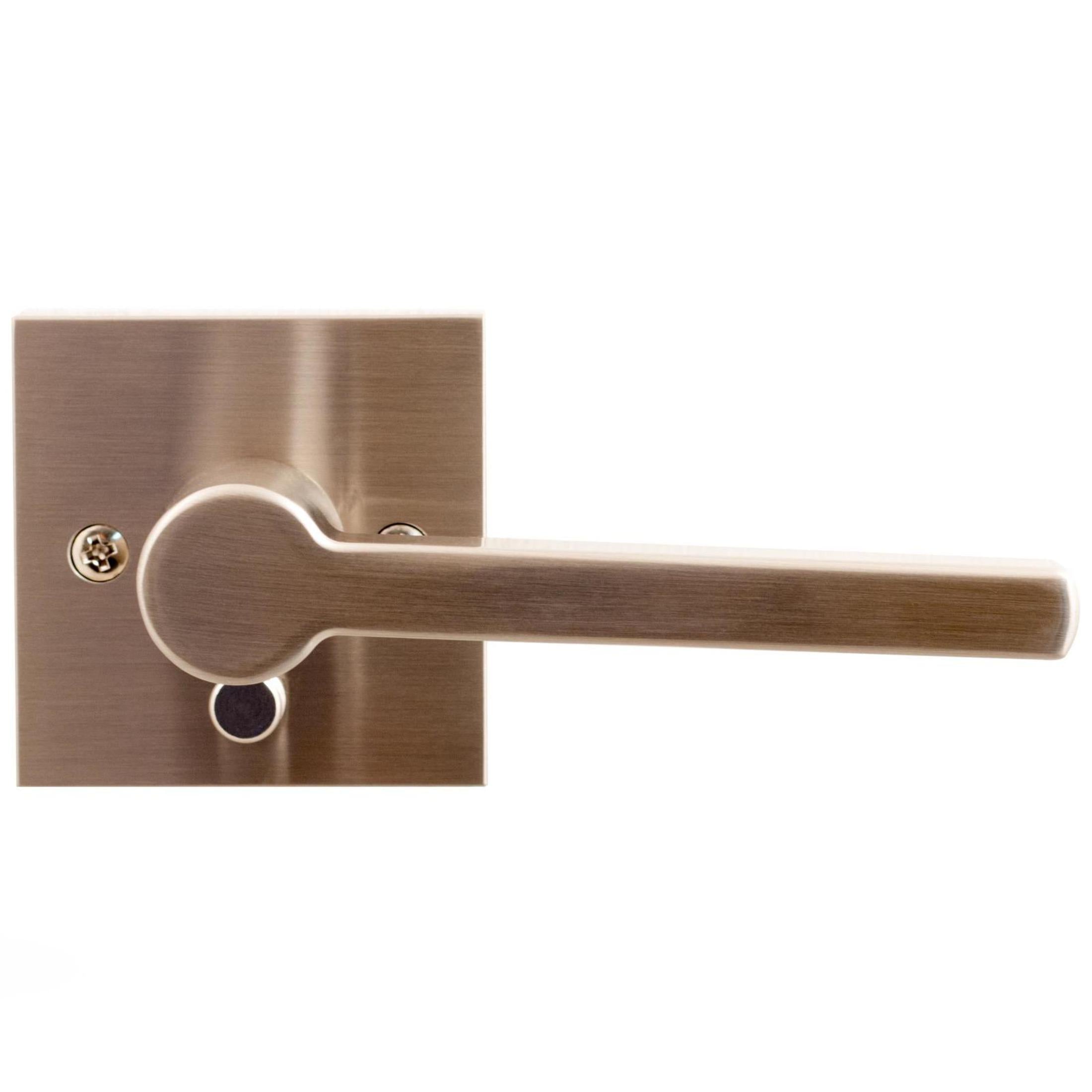 Vienna Door Lever with Square Rosette, Privacy (Bed/Bath) Function