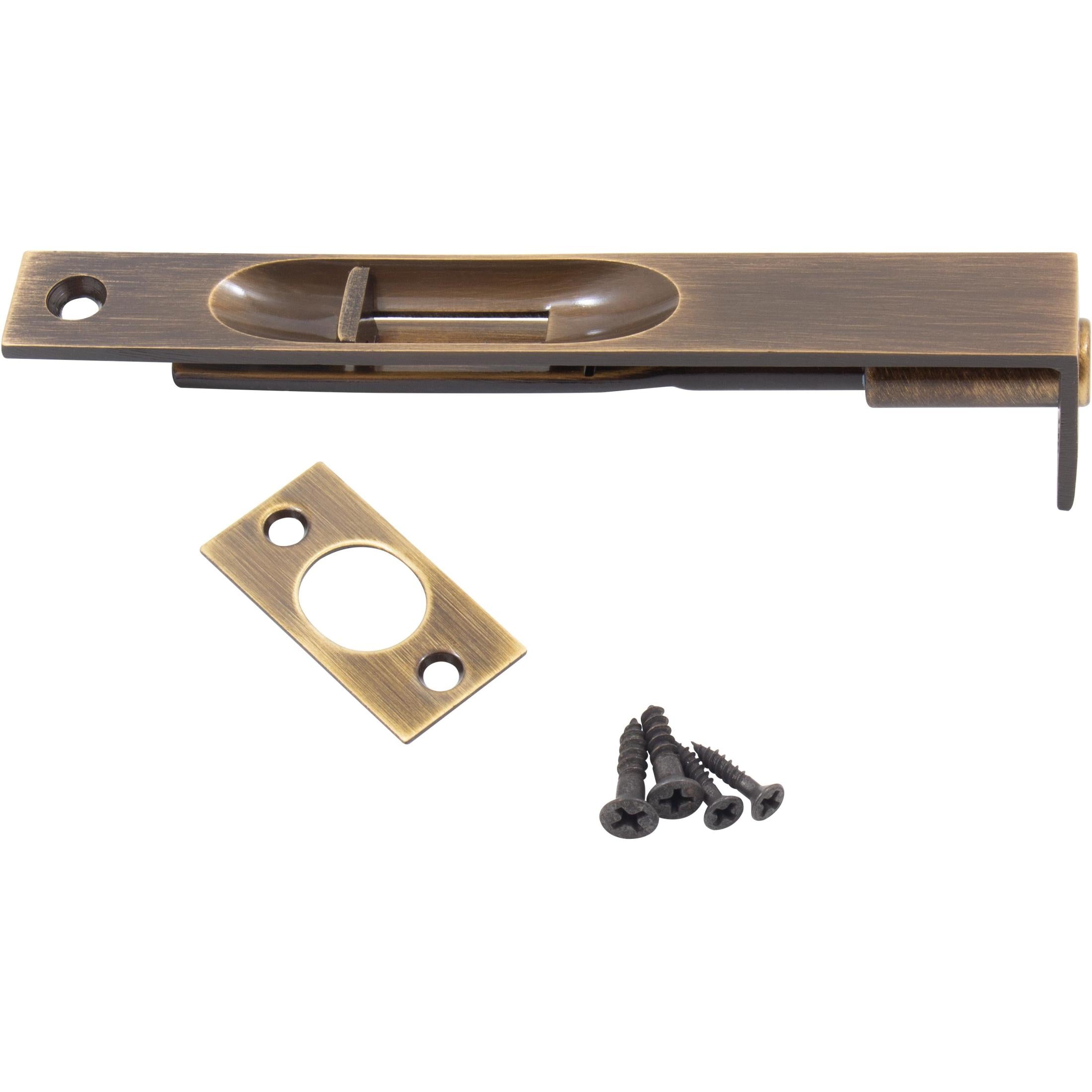 Flush Bolt Square Corner x Square Corner 6 Inches