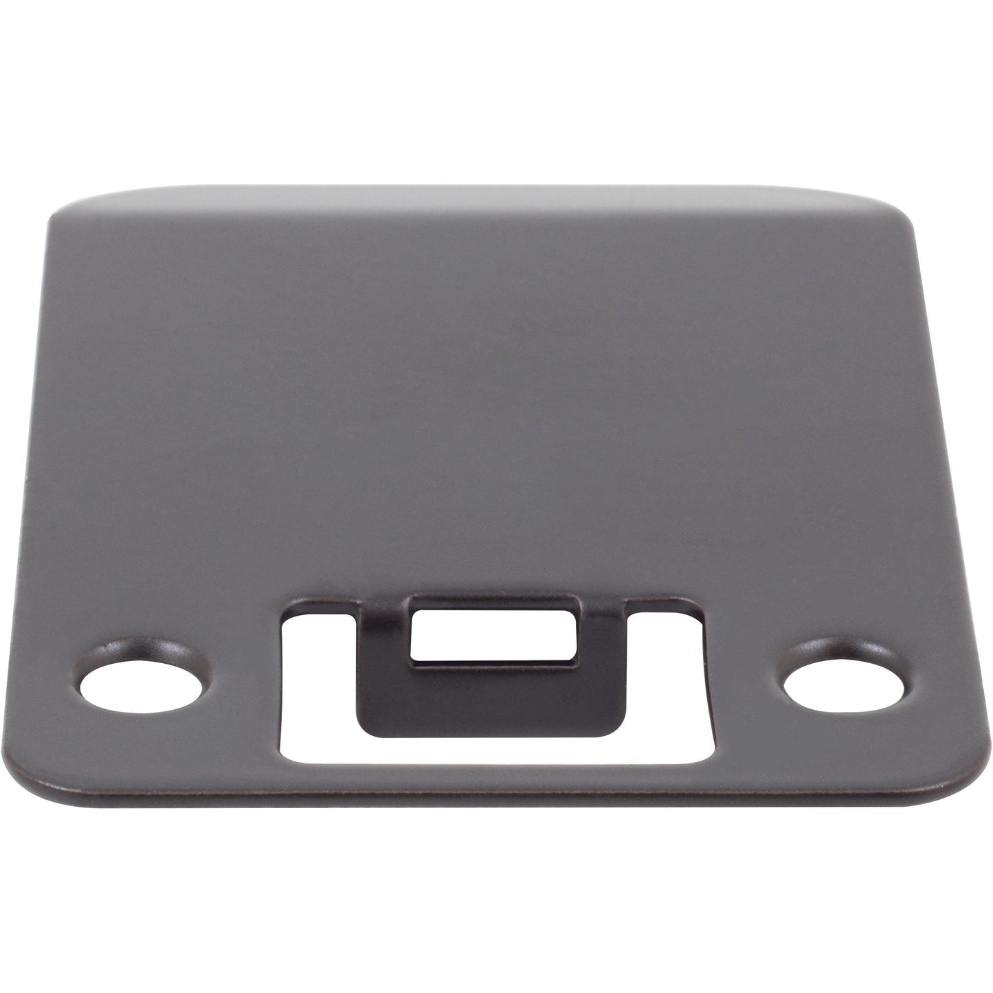 Stone Harbor Hardware Round Corner Extended Lip Strike Plate, 2-1/4" x 2-1/2", (3" Overall Length), Matte Black