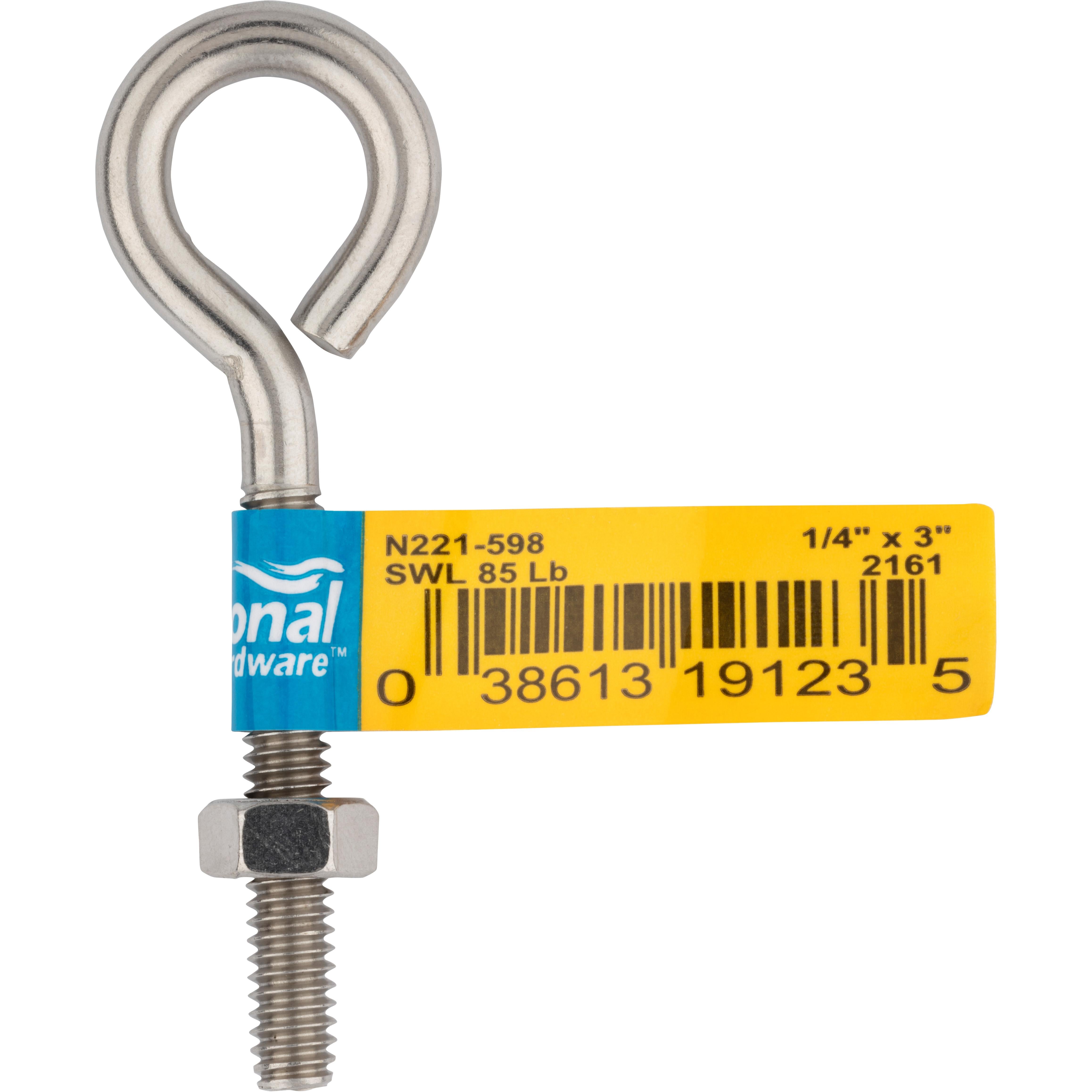 2161BC 1/4" x 3" Eye Bolt - Stainless Steel