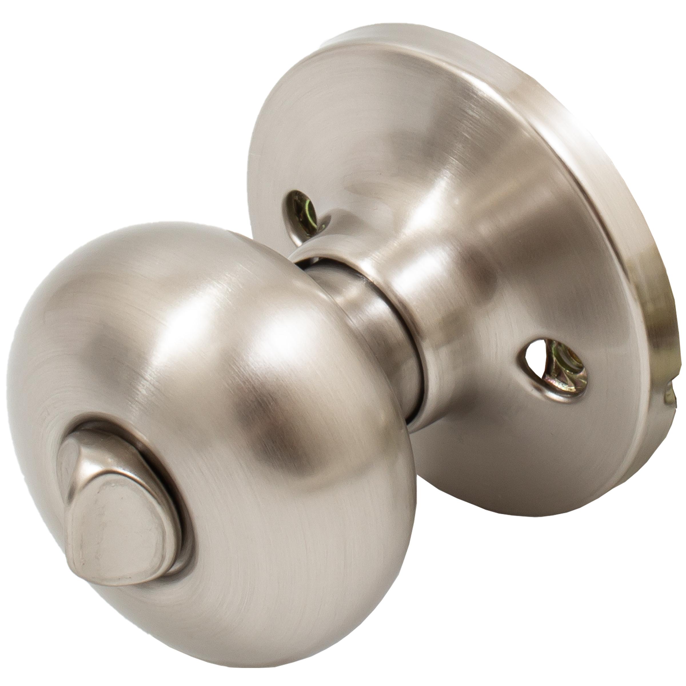 Stone Harbor Hardware Highland Door Knob, Entry Latch, WR5 Keyway, Satin Nickel