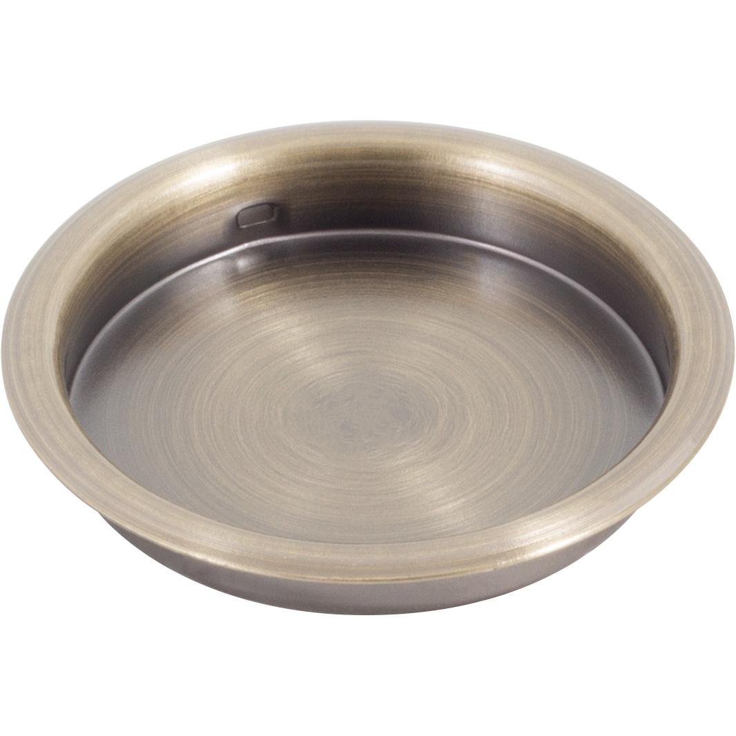 Stone Harbor Hardware Flush Door Pull, 2-1/8 Inches, Antique Brass