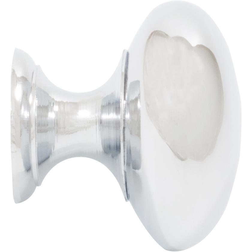 Stone Harbor Hardware Bi-Fold Closet Door Knob, 1-1/4 Inches, Polished Chrome