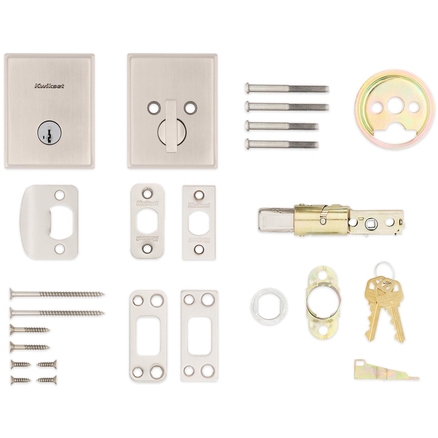 258 TRCT 15 SMT 6AL STRKP K3 Crosstown 1-Cyl Deadbolt - Satin Nickel