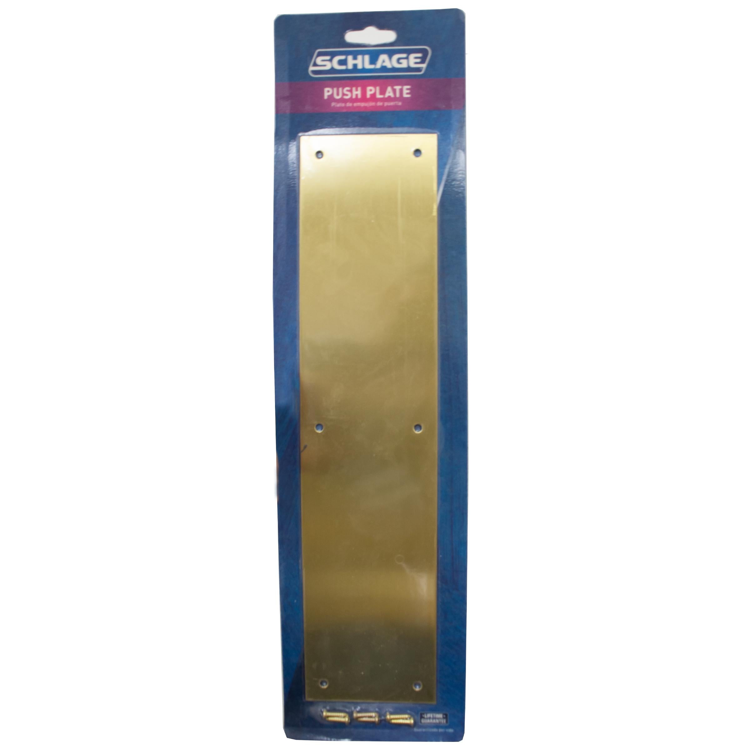 SC8200B3 3-1/2" x 15" Push Plate - Polished Brass