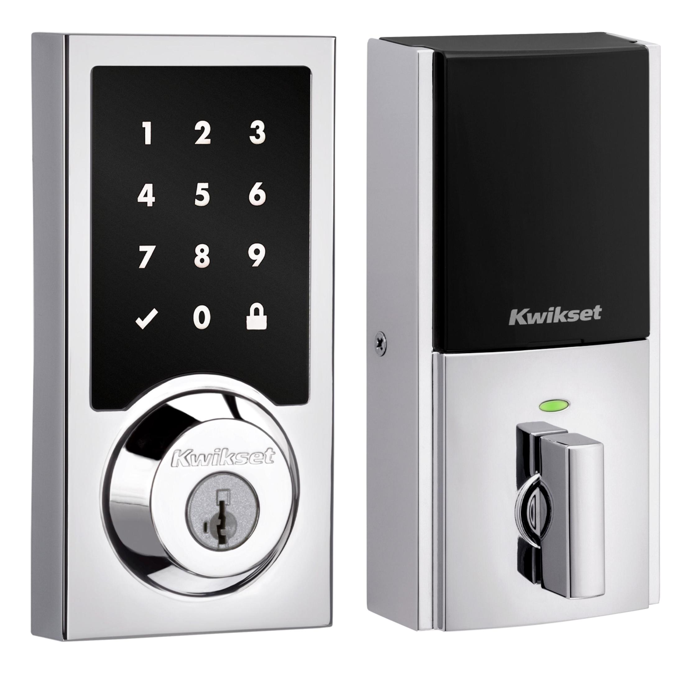 918 CNT ZW700 26 SMT BP RCALFD RCS Contemporary HomeConnect Touchpad Deadbolt - Polished Chrome