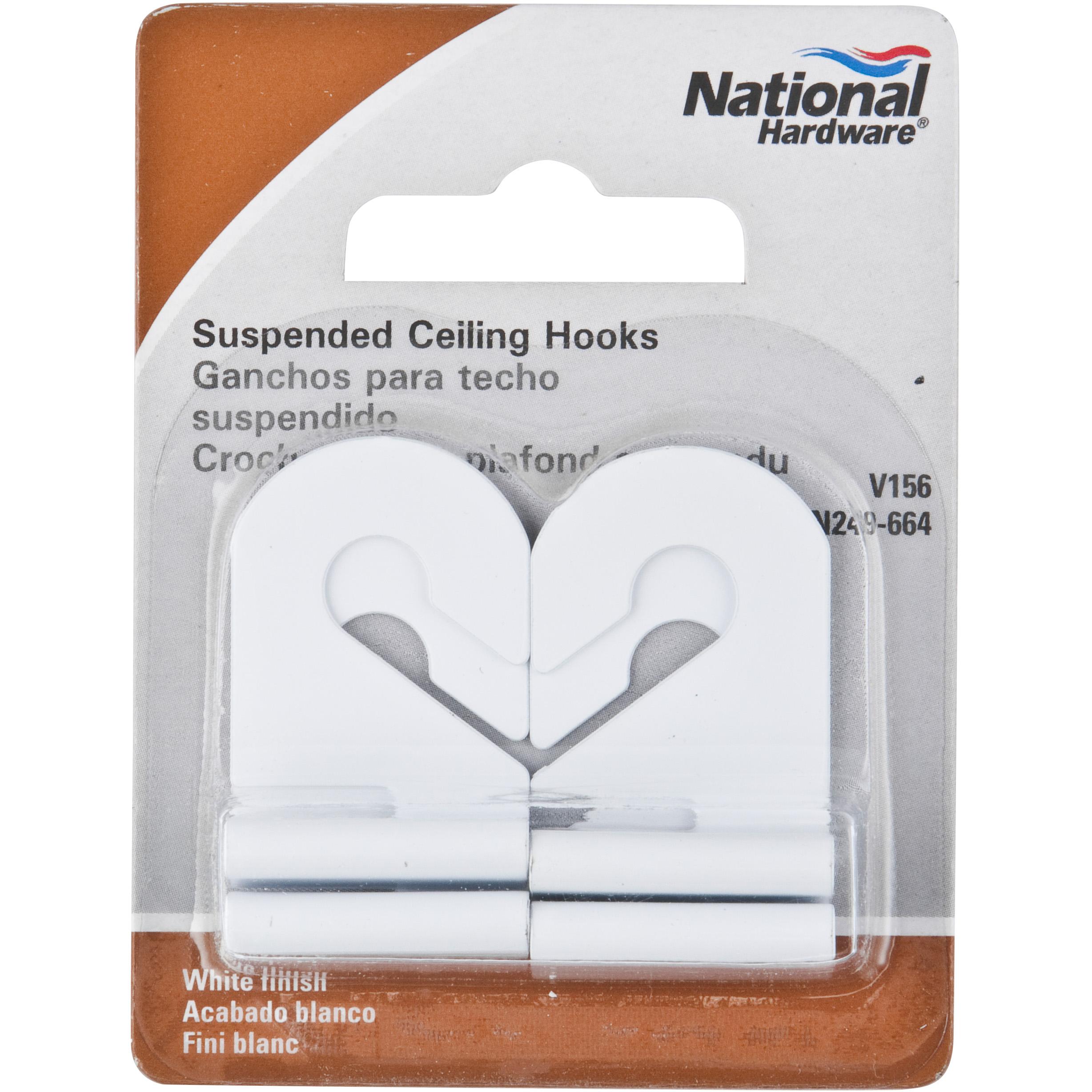 V156 Suspended Ceiling Hook 2/pk - White