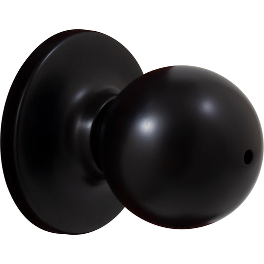 Stone Harbor Hardware Ball Door Knob, Privacy (Bed/Bath) Latch, Matte Black