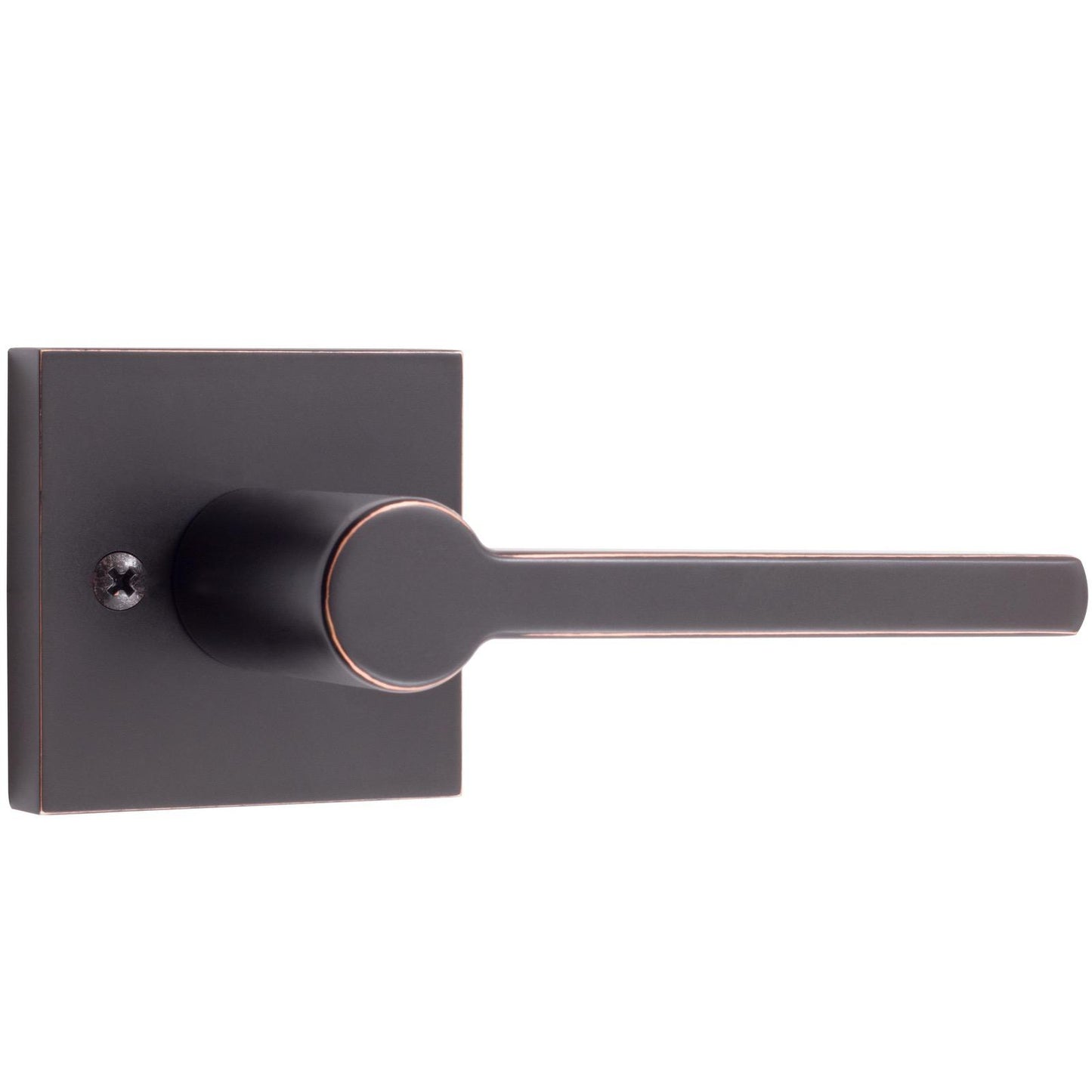 Stone Harbor Hardware Vienna Door Lever with Square Rosette, Dummy (Non-Turning) Latch, Vintage Bronze