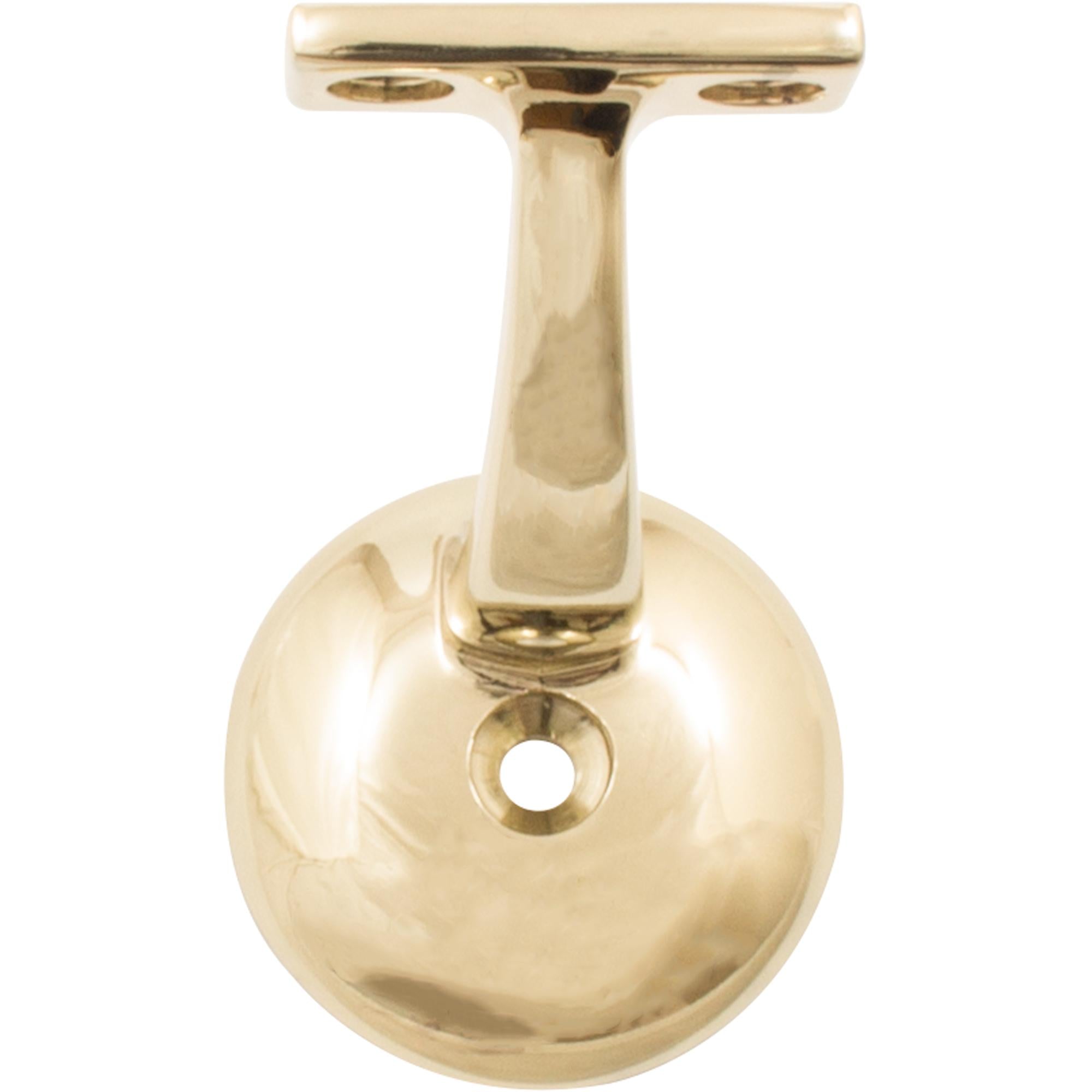 Stone Harbor Hardware Heavy-Duty Round Handrail Bracket, Polished Brass