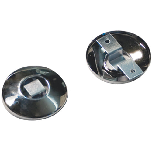 Round Concealed Mount Shower Rod Flange Set - Polished Chrome