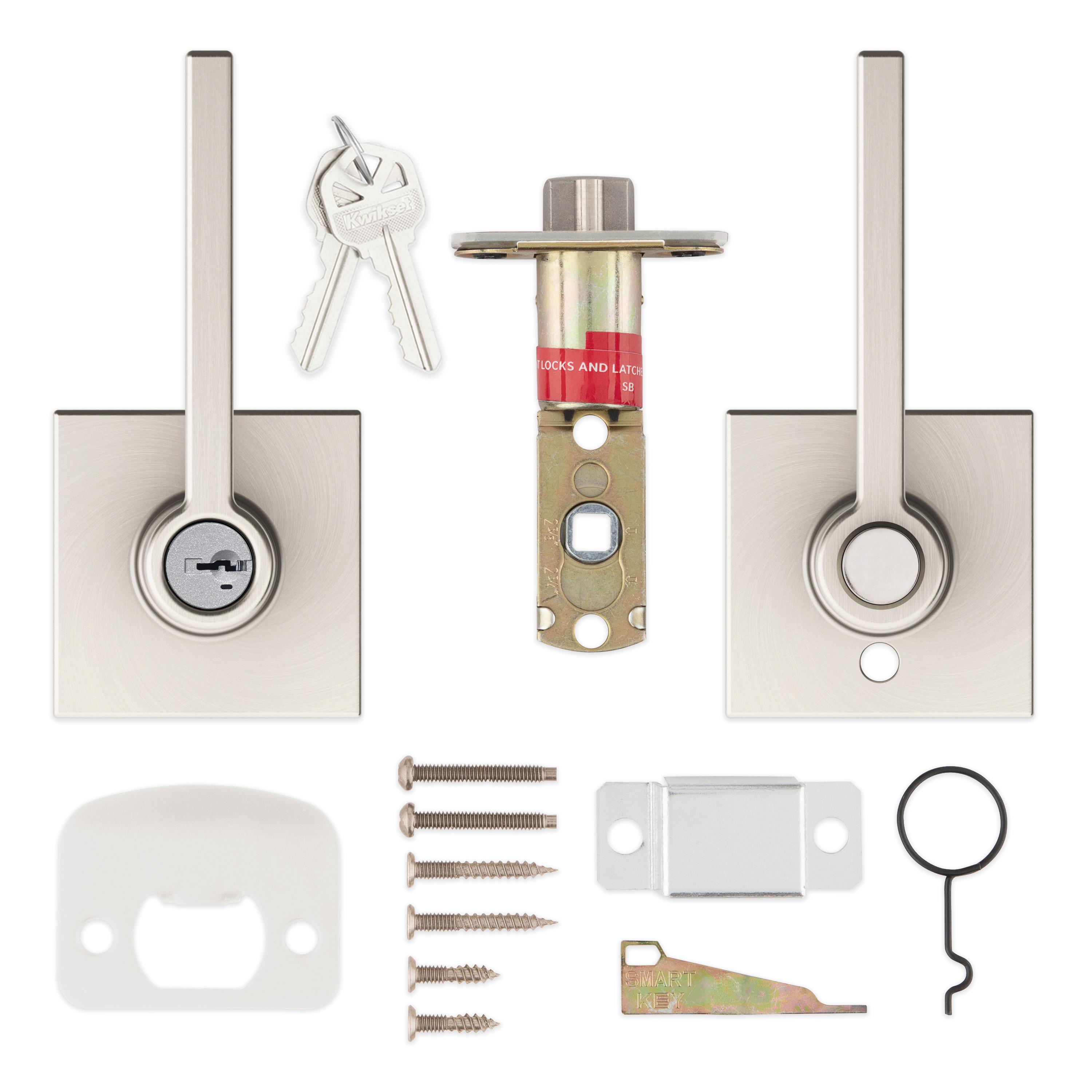 438CSL SQT 15 SMT RCAL UL 3031 23155 LK Casey Entry Less Keys - Satin Nickel