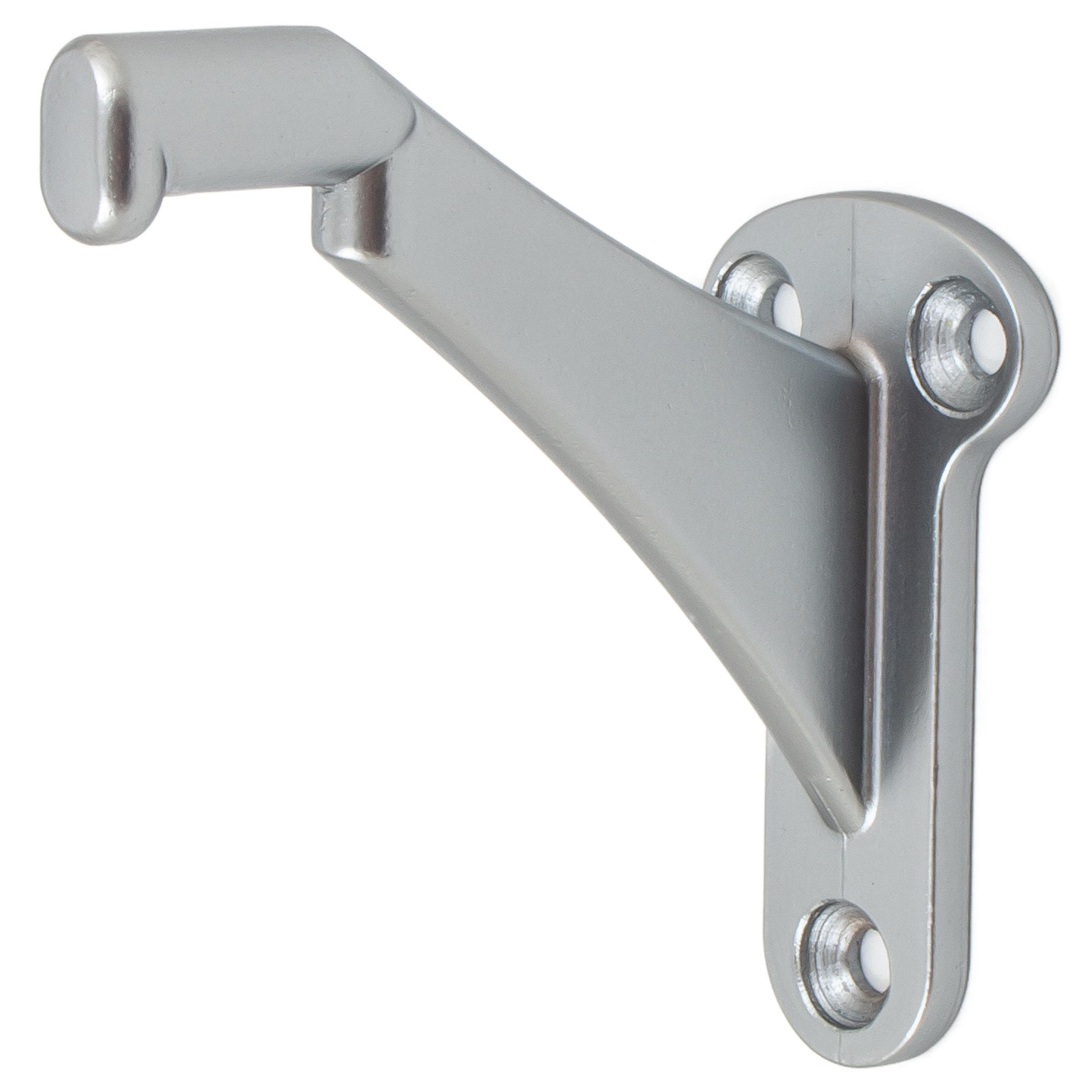 Stone Harbor Hardware Heavy-Duty Aluminum Handrail Brackets, Satin Aluminum