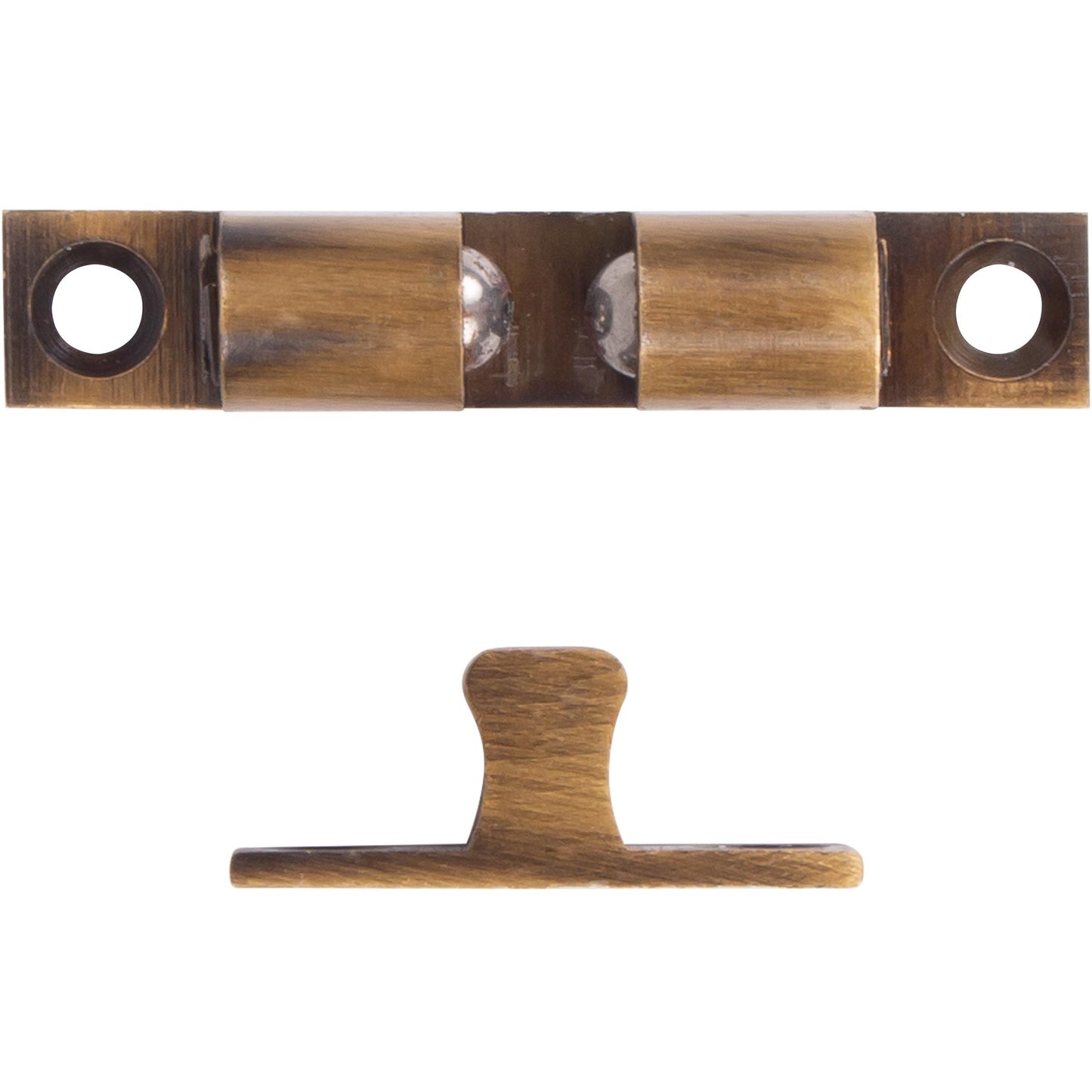 Stone Harbor Hardware Friction Catch, 1-1/8 Inches, Antique Brass