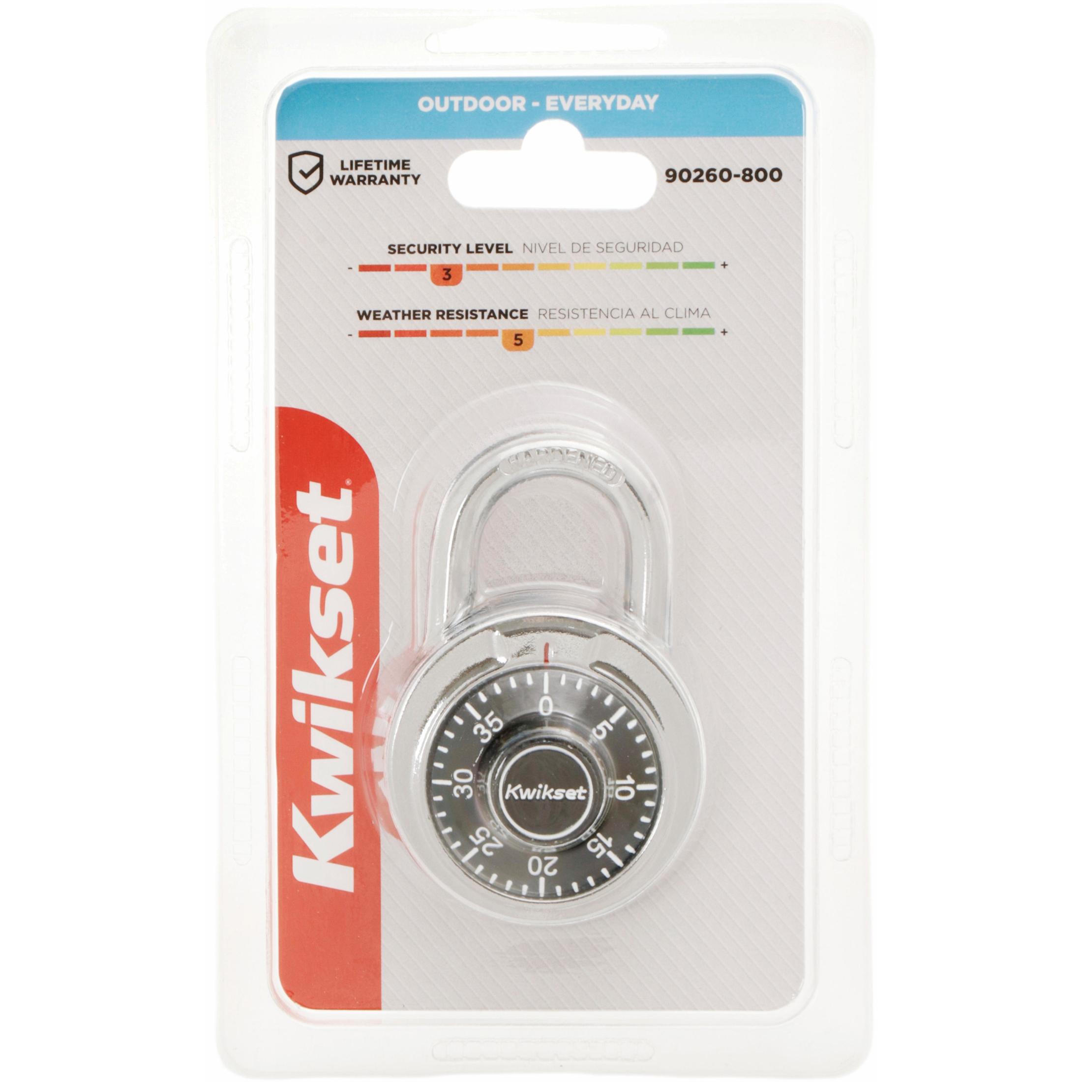 Kwikset 2" Combination Dial Padlock with 13/16" Shackle, Black