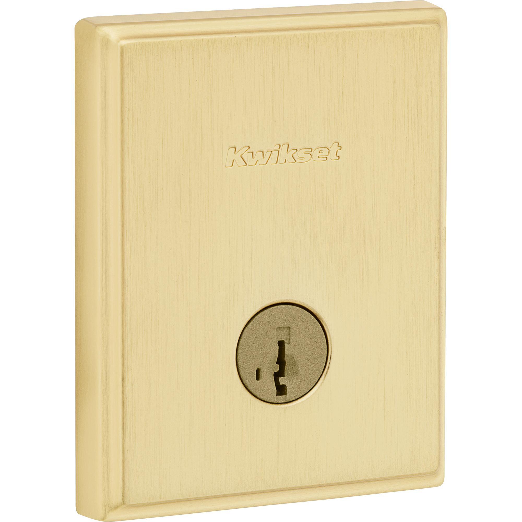 258 TRCT 4 SMT 6AL STRKP K3 Crosstown 1-Cyl Deadbolt - Satin Brass