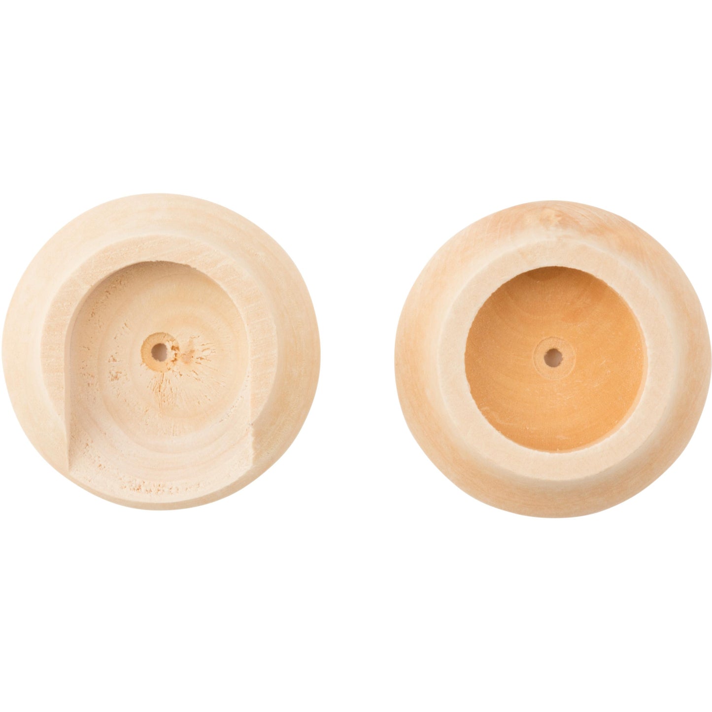 V103 1-3/8" Natural Wood Pole Socket Set - Brown