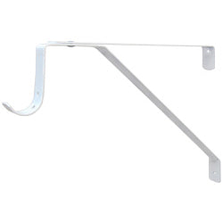 Stone Harbor Hardware Adjustable Open-Back Shelf Bracket with 3" Drop, Adjusts from 10-1/4" to 10-3/4", White