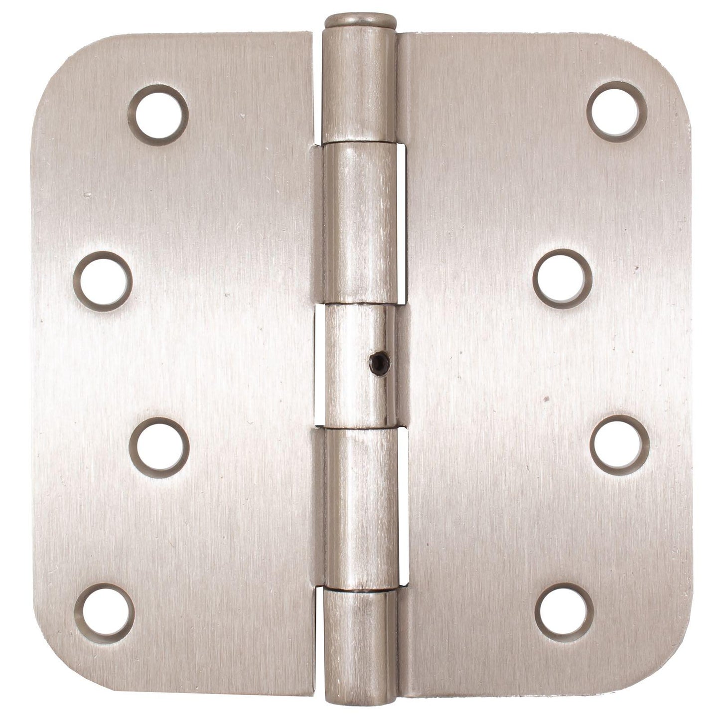 Stone Harbor Hardware Standard Hinge, Non-Removable Pin, 4 Inches, 5/8" Radius Corner, 2-Pack, Satin Nickel