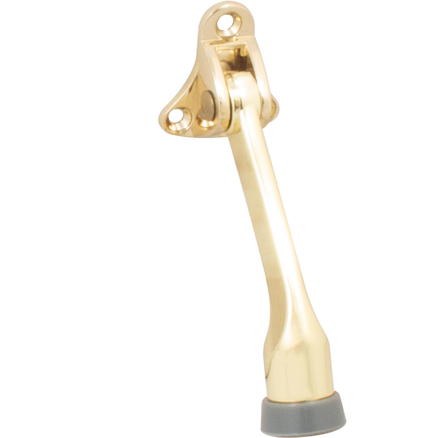 Stone Harbor Hardware Kick-Down Door Holder, 4 Inches, Polished Brass