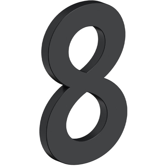 House Number 8 with Risers (B Series) - Matte Black