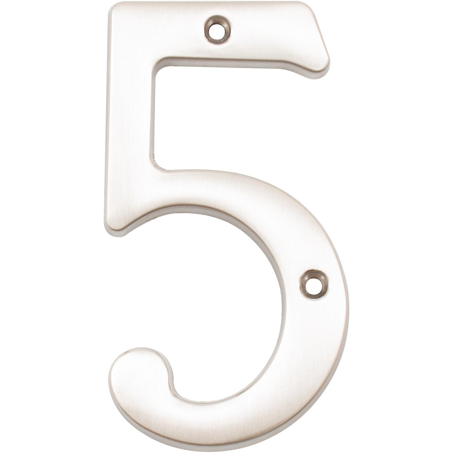 Stone Harbor Hardware Heavy-Duty House Numbers, #5, 4 Inches, Satin Nickel