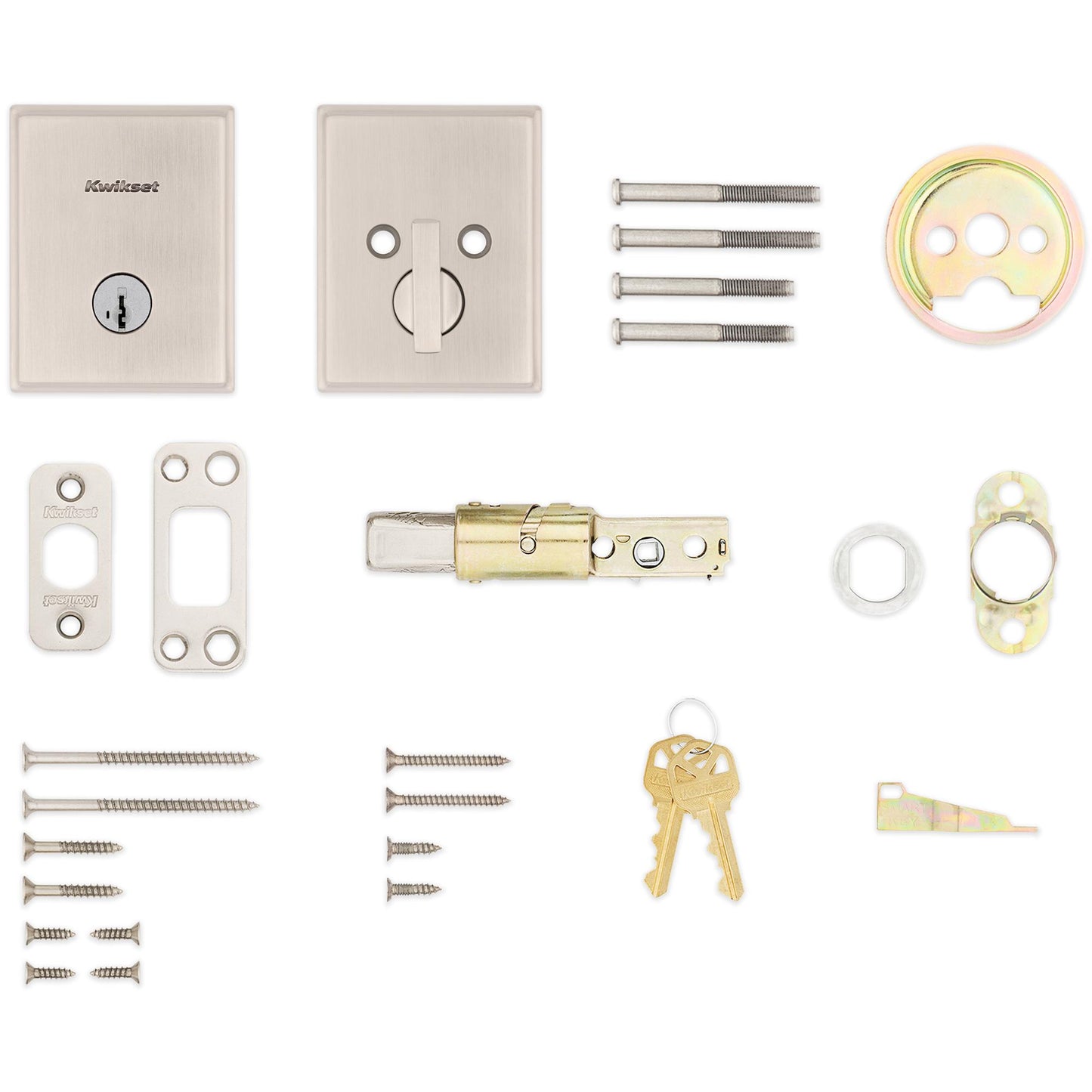 258 TRCT 15 SMT CP K4 Crosstown 1-Cyl Deadbolt - Satin Nickel