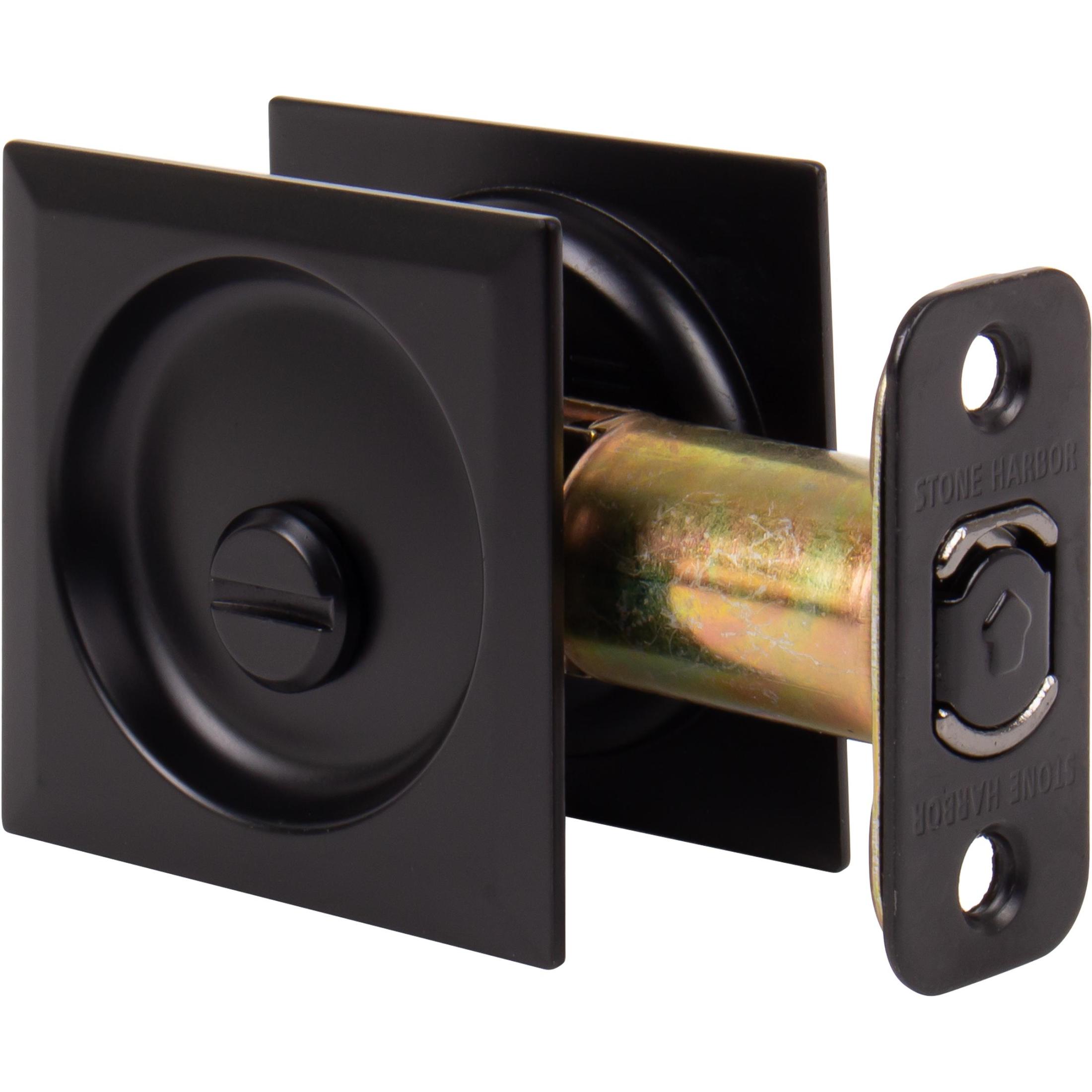 Contemporary Square Pocket Door Lock Privacy