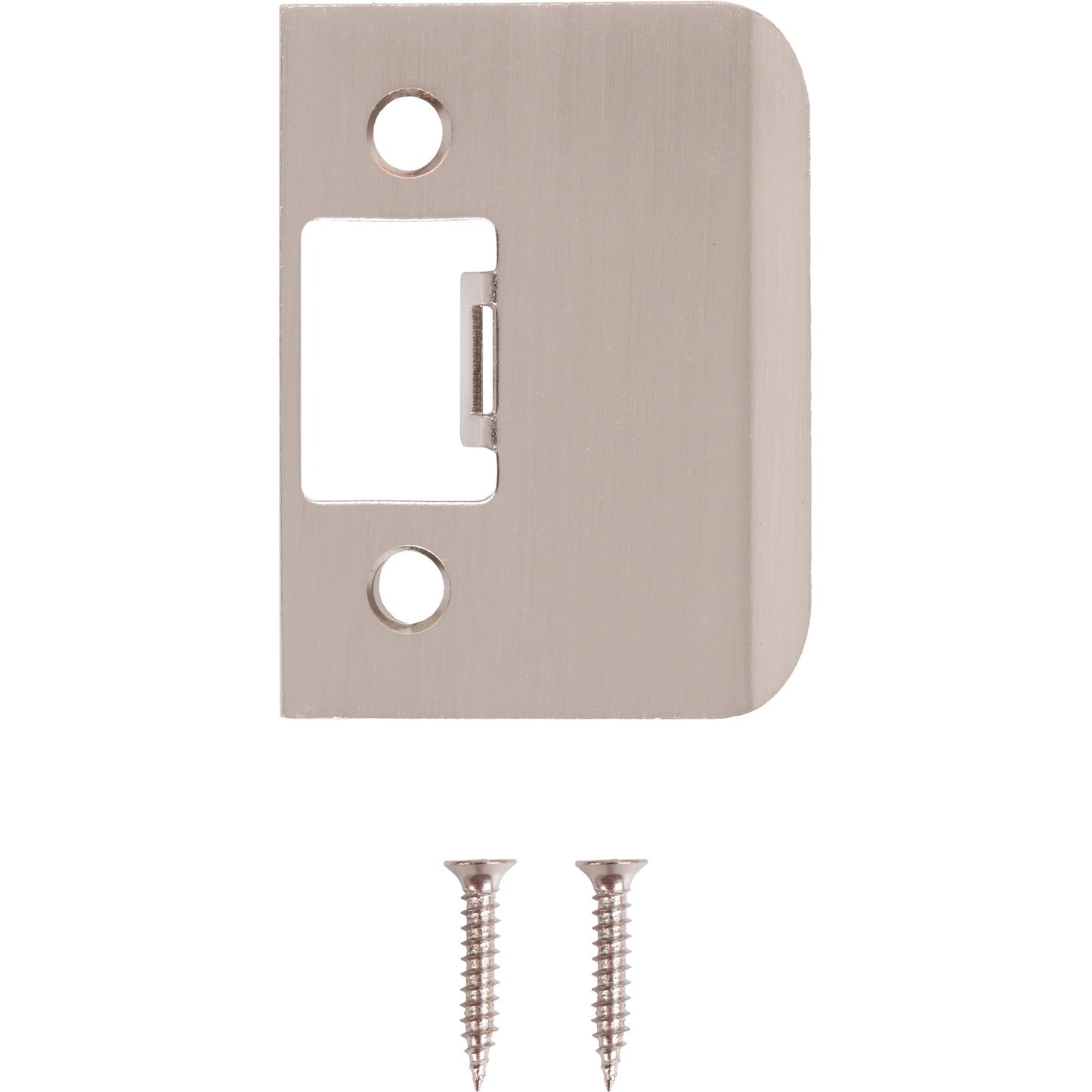 Stone Harbor Hardware Tall Square Corner Extended Lip Strike, 2-1/2" x 1-1/2", (2" Overall Length), Satin Nickel