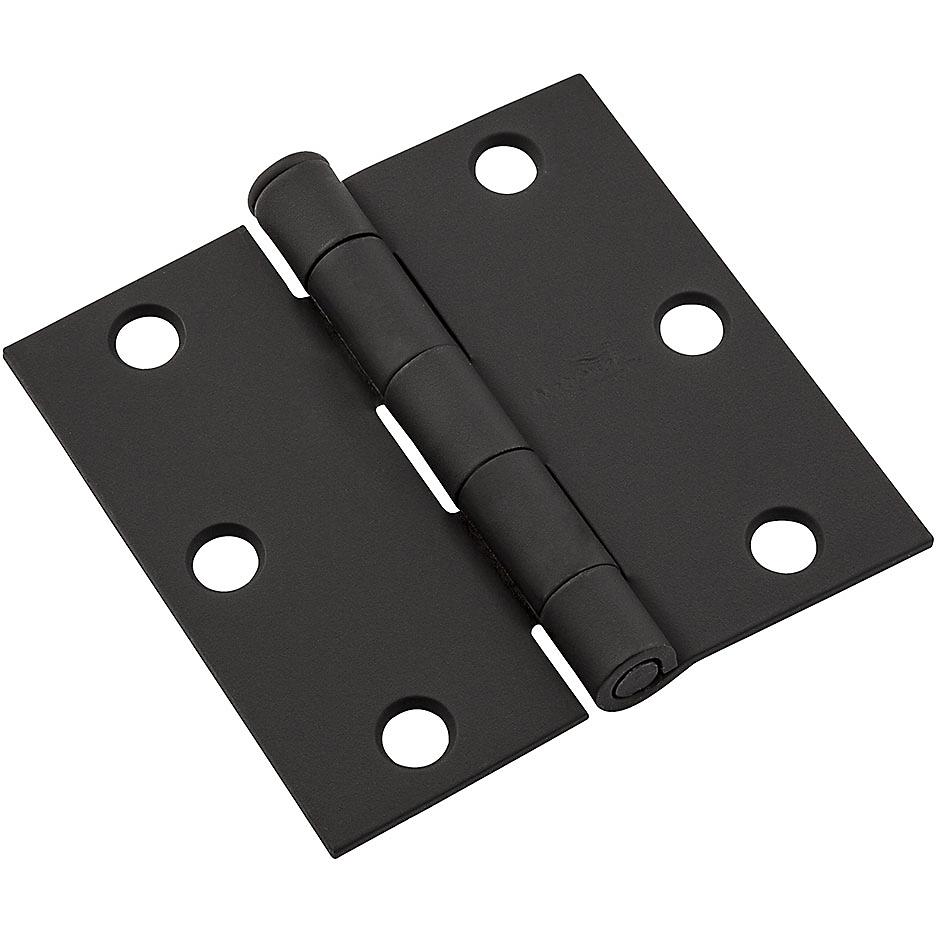 National Hardware - SPB512 3" SQR Hinge 1/pk - Black