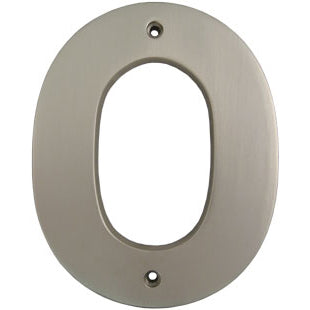 Stone Harbor Hardware Contemporary House Number, #0, 5 Inches, Satin Nickel