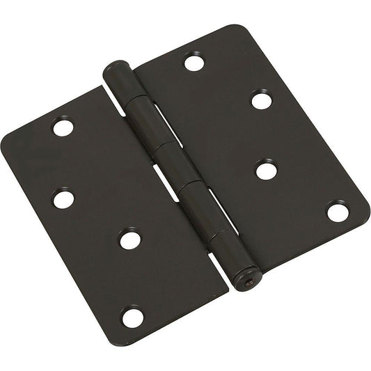 National Hardware - SPB512RC 4" 1/4R Hinge 1/pk - Oil-Rubbed Bronze