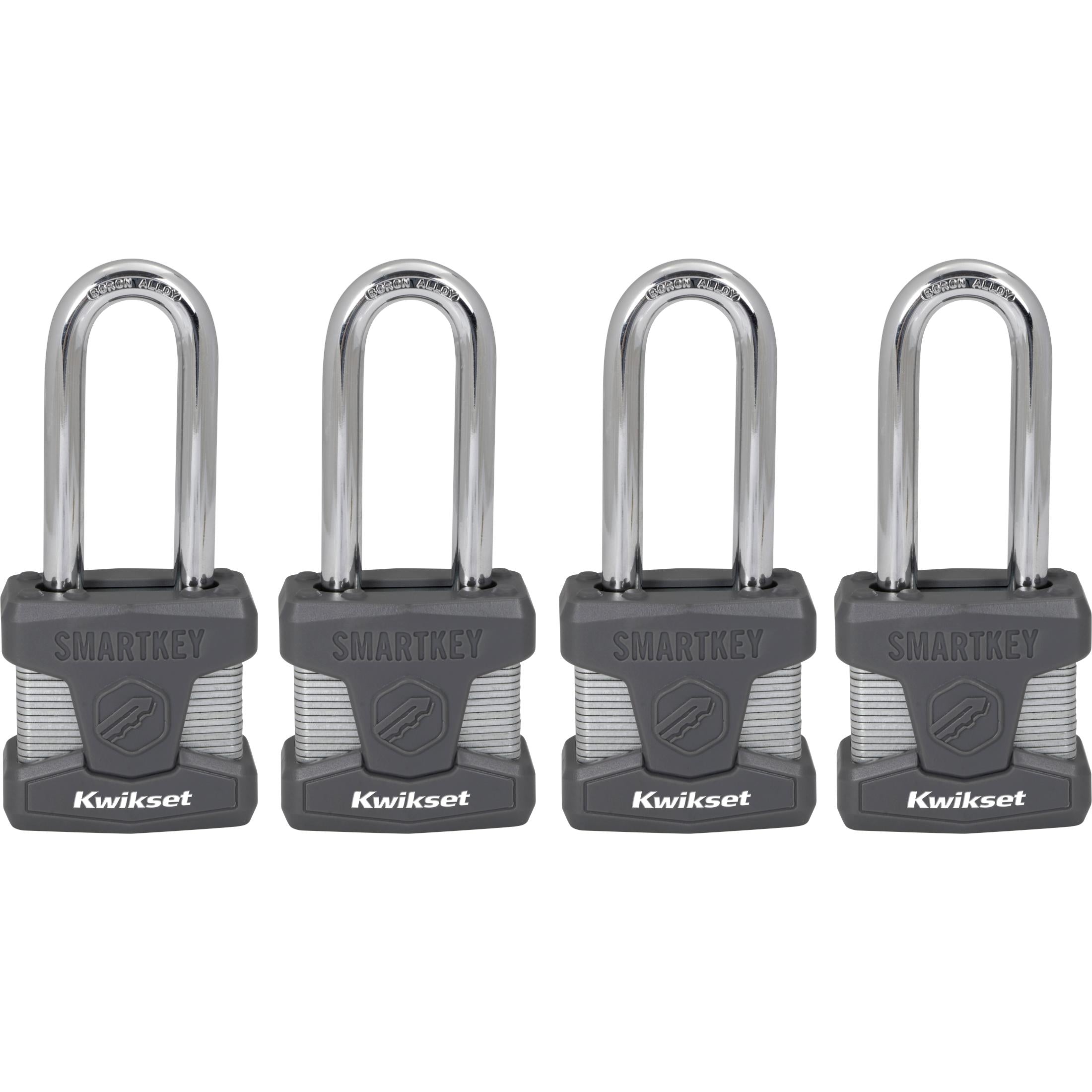 Kwikset 2" Padlock SMT KA with 2-1/2" Shackle, 4-Pack