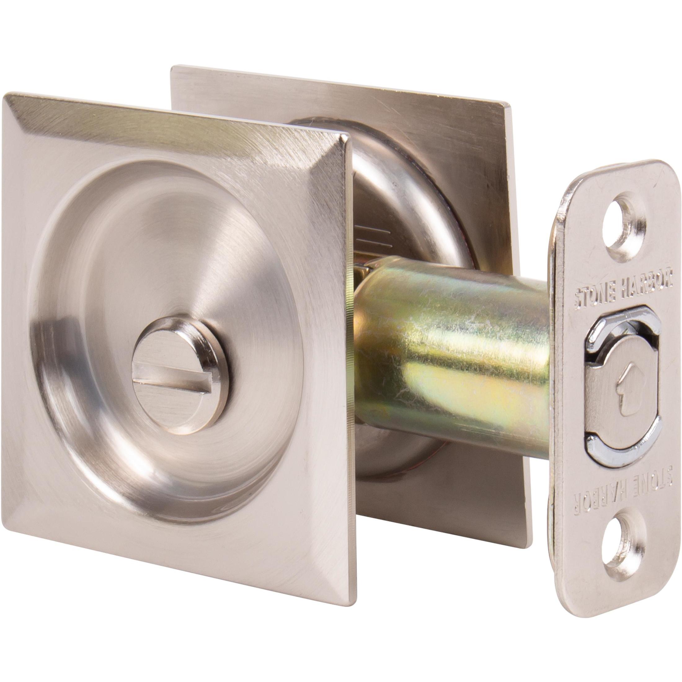 Contemporary Square Pocket Door Lock Privacy